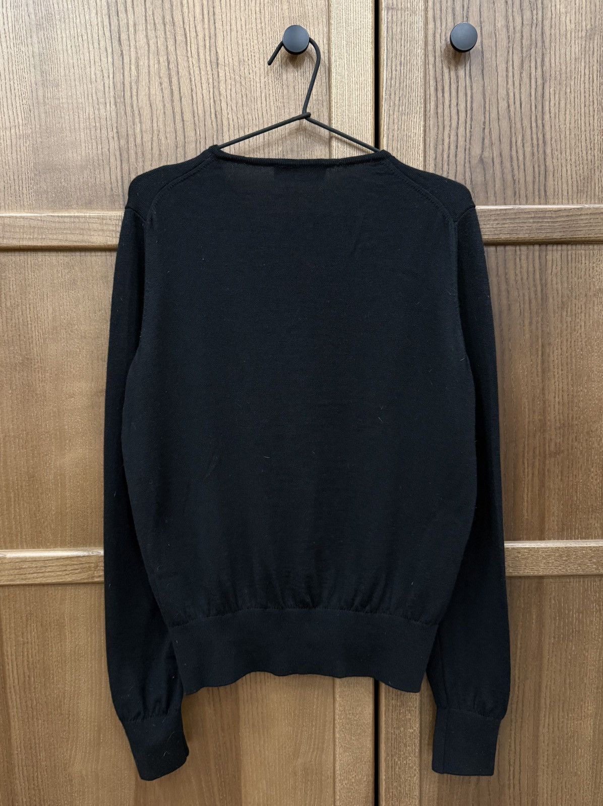 Alan Paine Vintage Alan Paine England Black Merino Wool Cardigan Size L / US 10 / IT 46 - 9 Thumbnail