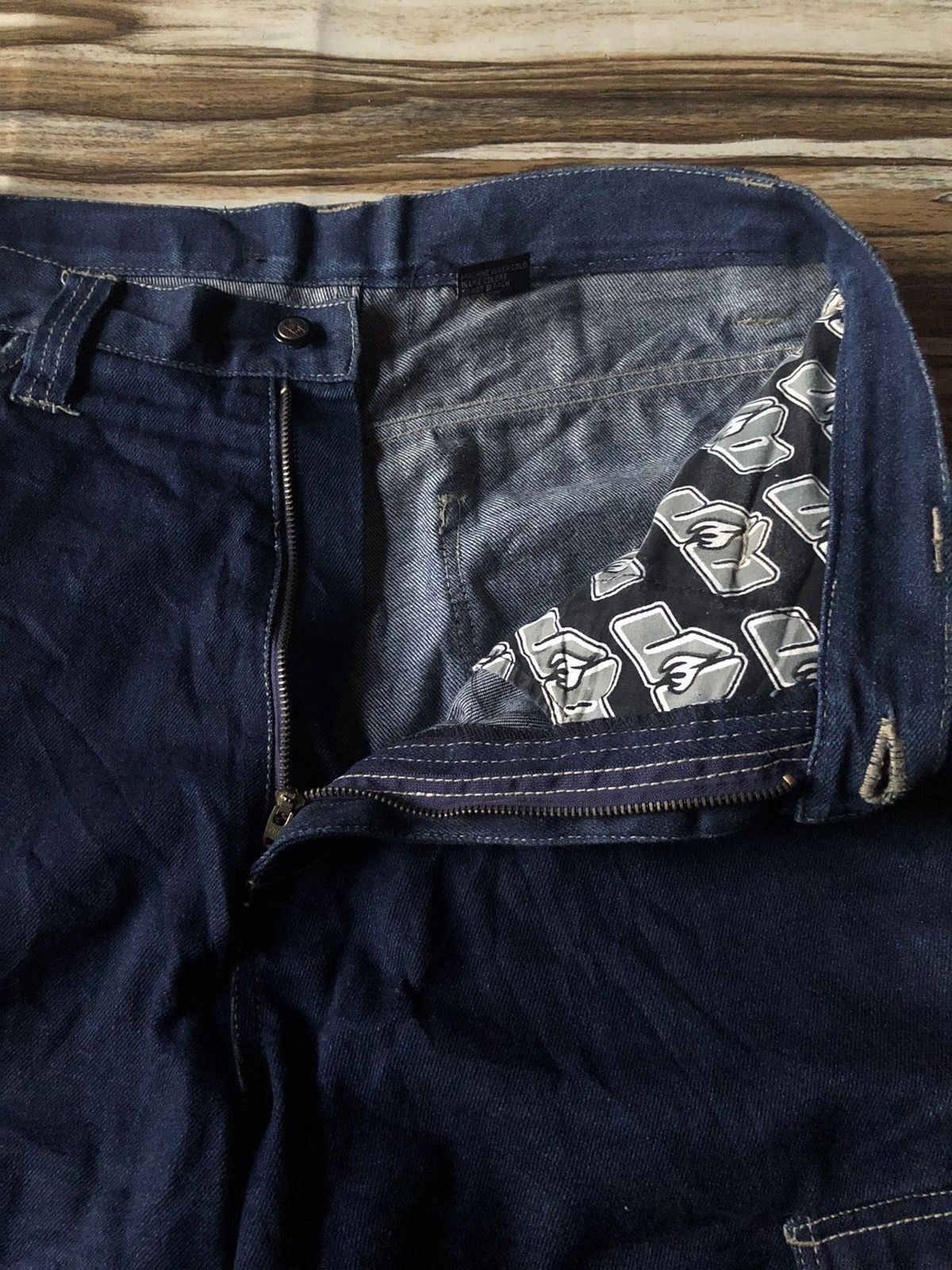JNCO Grail🔥 Vtg Y2K Johnny Blaze Jorts Denim Super Wide Baggy Size US 30 / EU 46 - 6 Thumbnail