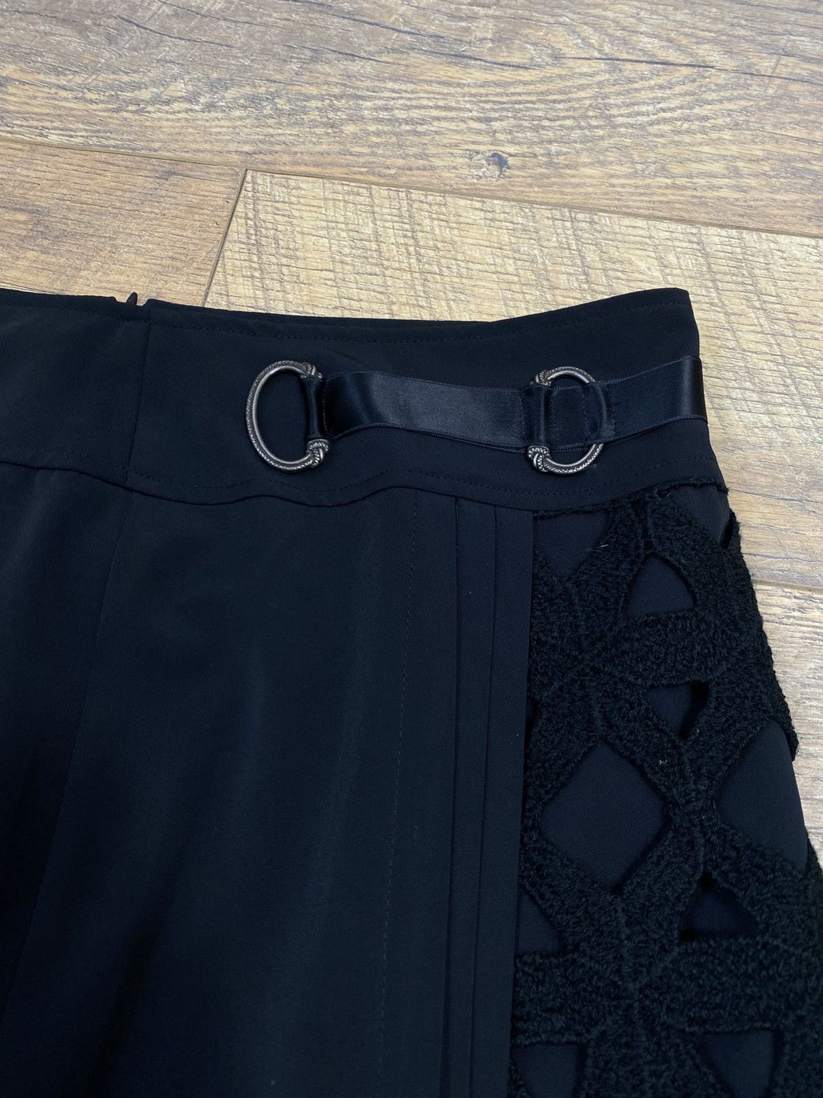 Vintage Save The Queen Archive Macrame Lace Gothic Mini Skirt S Size 25" / US 0 / IT 36 - 4 Thumbnail