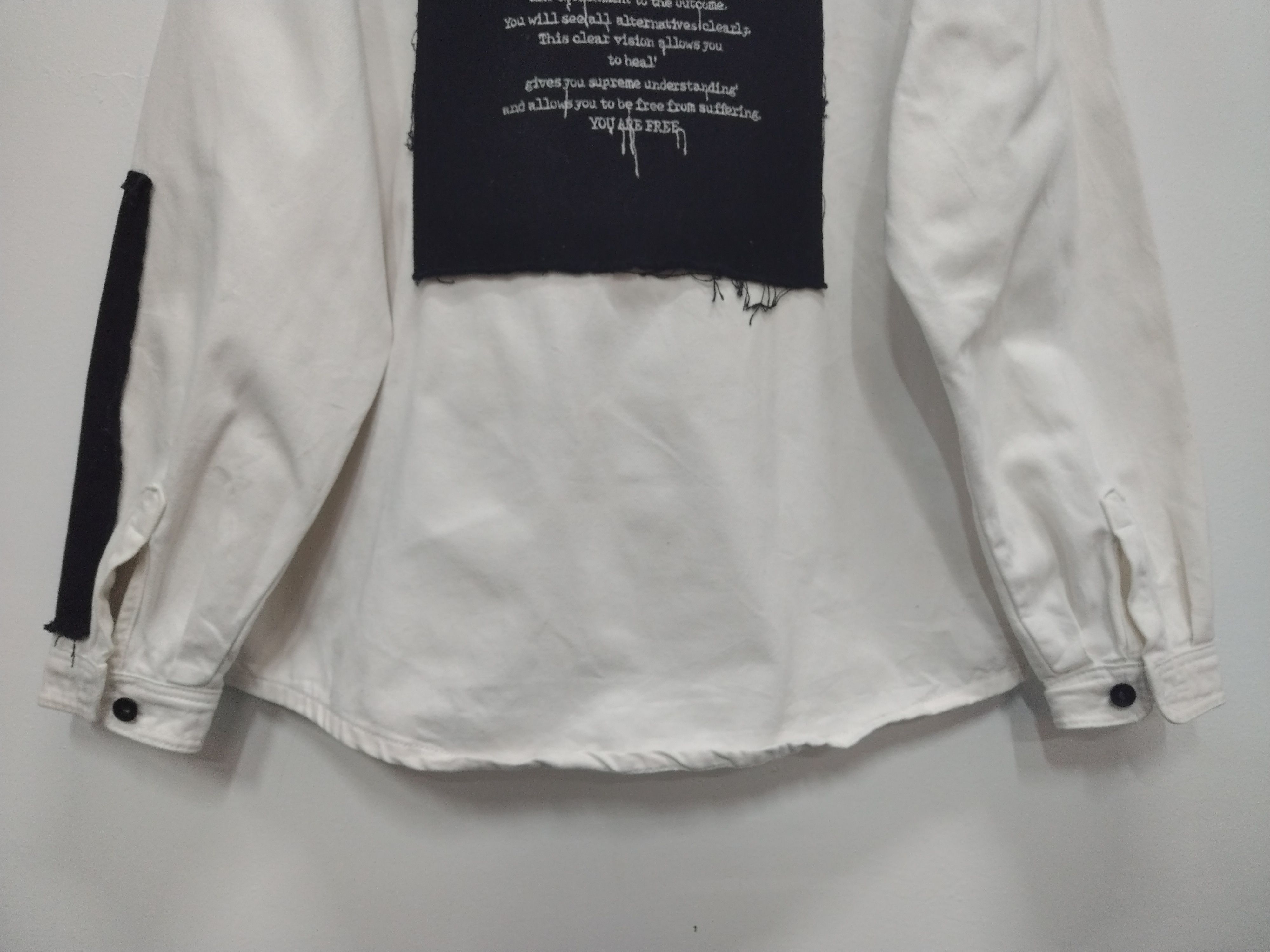 Zara AWESOME STYLO ZARA DENIM JACKET PATCHWORK SCRIPT DESIGN Size US L / EU 52-54 / 3 - 18 Thumbnail