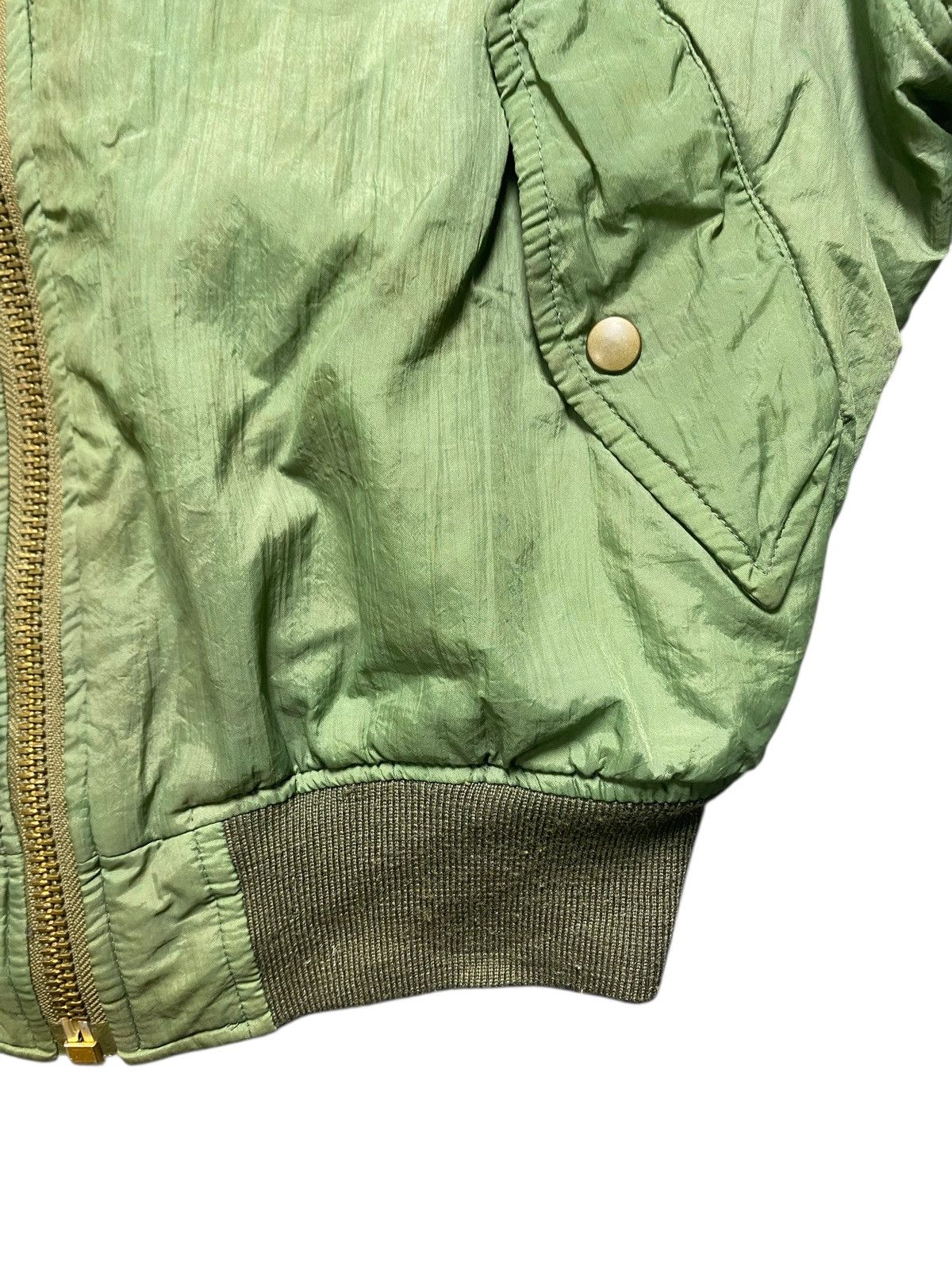 Edwin VINTAGE BOMBER JACKET EDWIN ZIPPER GREEN ARMY Size US XL / EU 56 / 4 - 5 Thumbnail