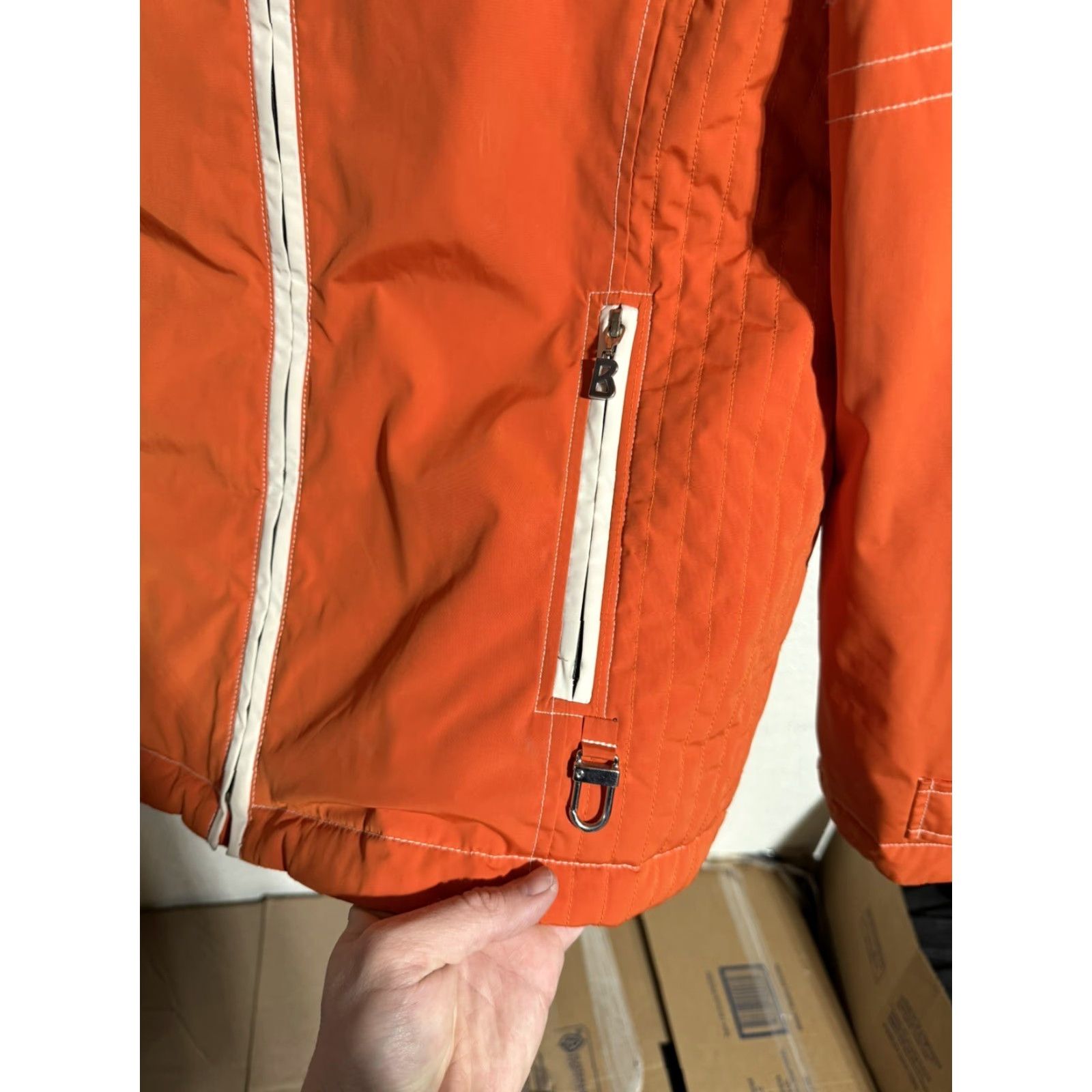 Bogner Bogner Women’s Joan Thylmann Orange Full Zip Ski Jacket Size 12 Snowboard Skiing Size XL / US 12-14 / IT 48-50 - 2 Thumbnail