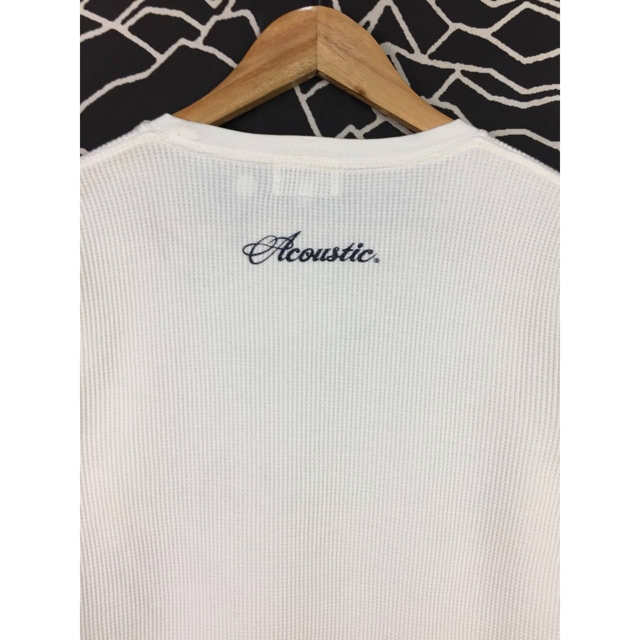 Japanese Brand × Vintage Acoustic Feather Graphic Waffle Knit Longsleeve Tee Size US M / EU 48-50 / 2 - 7 Thumbnail