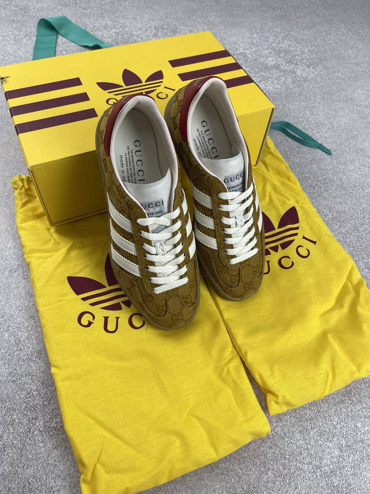 Adidas × Gucci Adidas x Gucci ZX 8000 Beige GG Monogram Size