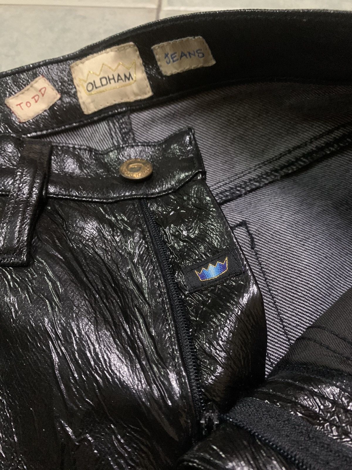 Todd Oldham × Vintage Vintage 90s Todd Oldham Jeans Shiny Rave Size 26" / US 2 / IT 38 - 6 Thumbnail