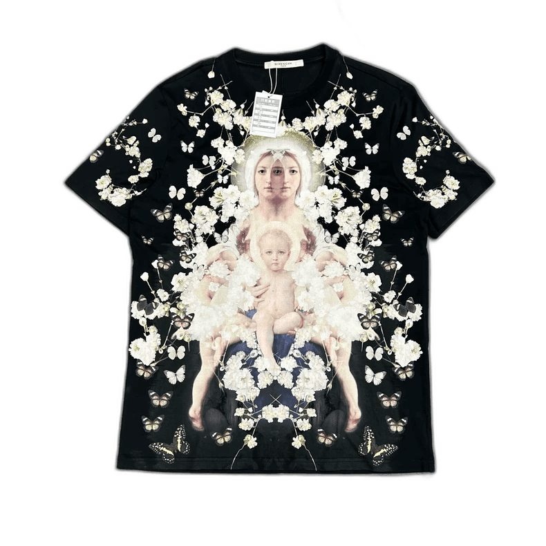 Givenchy Givenchy Short Sleeve T-Shirt with Floral Design Size US S / EU 44-46 / 1 - 1 Thumbnail