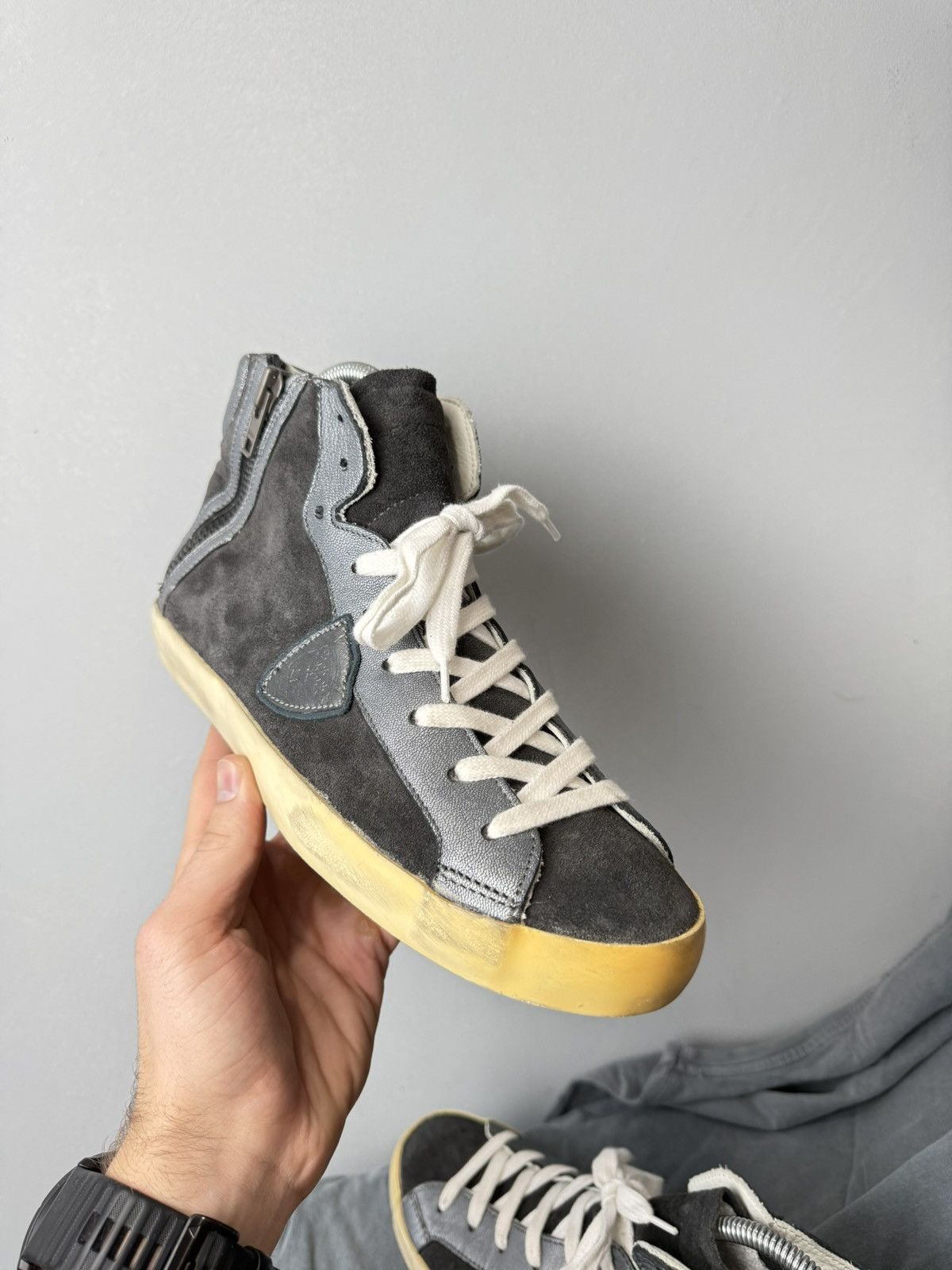 Luxury Philippe Model Hi Top Sneakers Italy Golden Goose