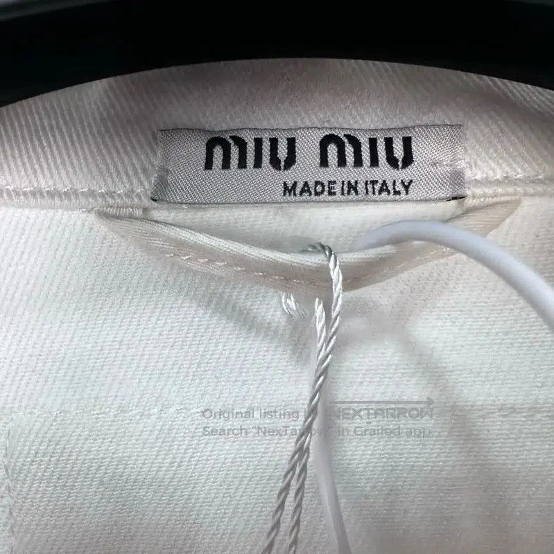 Miu Miu Miu Miu White Denim Jacket for Women's Spring . Size M / US 6-8 / IT 42-44 - 4 Thumbnail