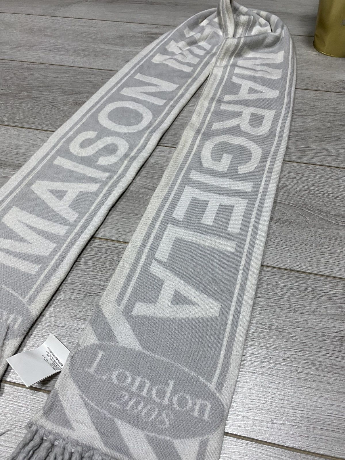 Maison Margiela Maison Margiela London 2008 spell out big logo wool scarf Size ONE SIZE - 2 Thumbnail