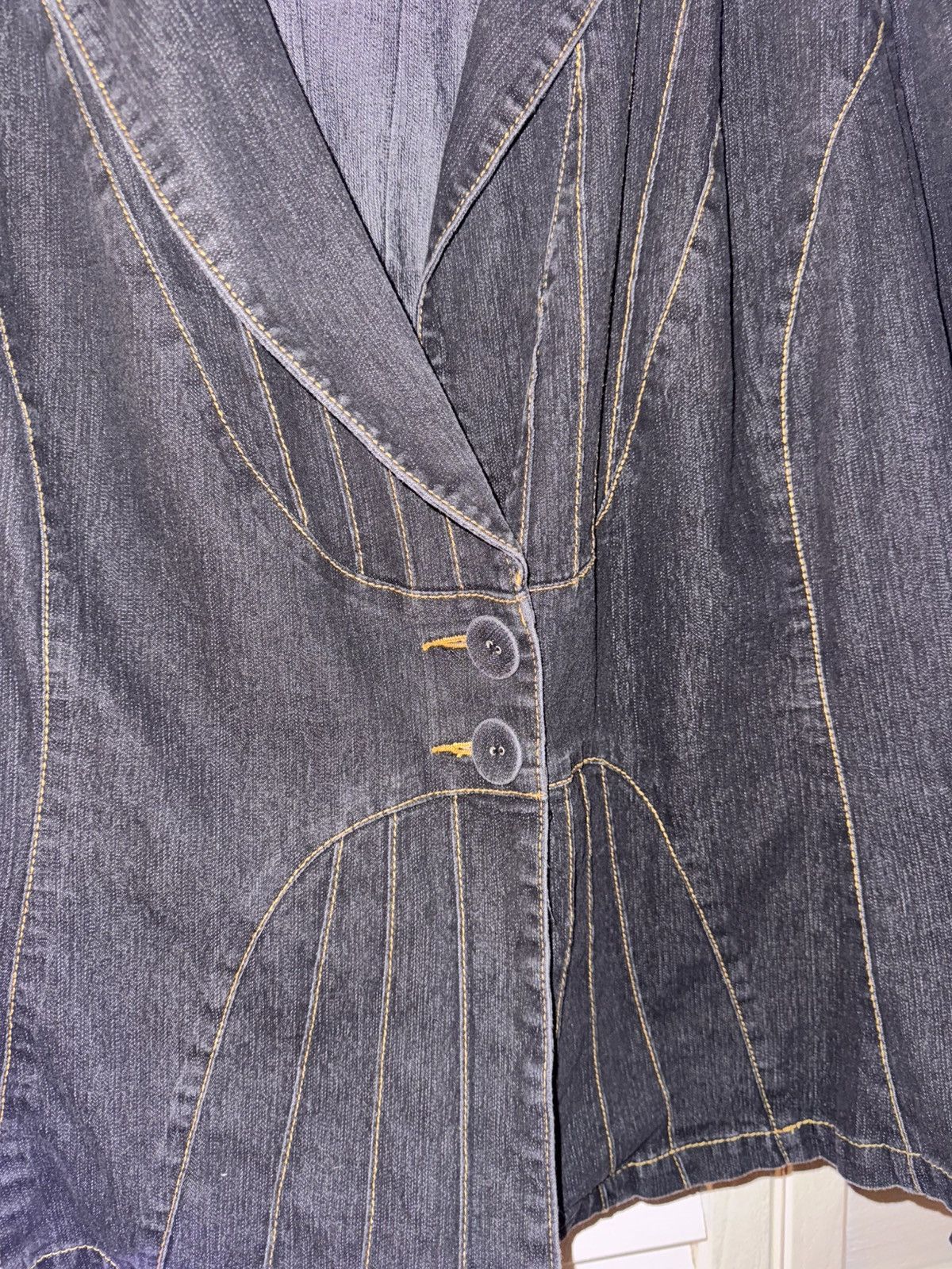Other Monroe and Main Denim Pleated Jacket 22W Size L / US 10 / IT 46 - 2 Thumbnail