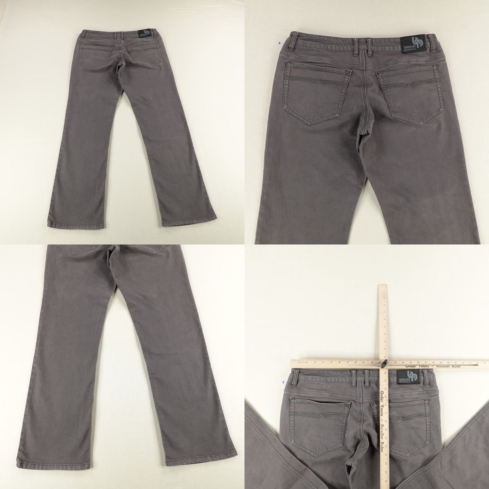 Vintage VINTAGE Bulletprufe Jeans Mens Bootcut 34x34 Denim Gray Cotton Stretch Regular Department Men Size US 36 / EU 52 - 8 Thumbnail