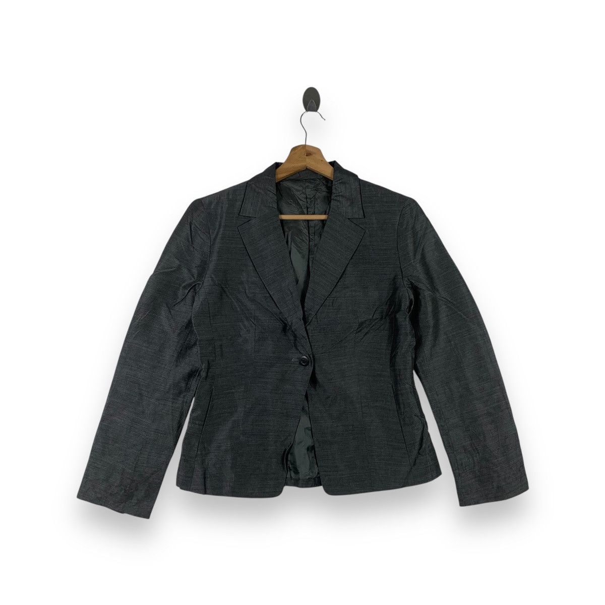 Vintage Vintage YURIE NITANI SOLO PLUS Classic Charcoal Blazer Size S / US 4 / IT 40 - 1 Thumbnail
