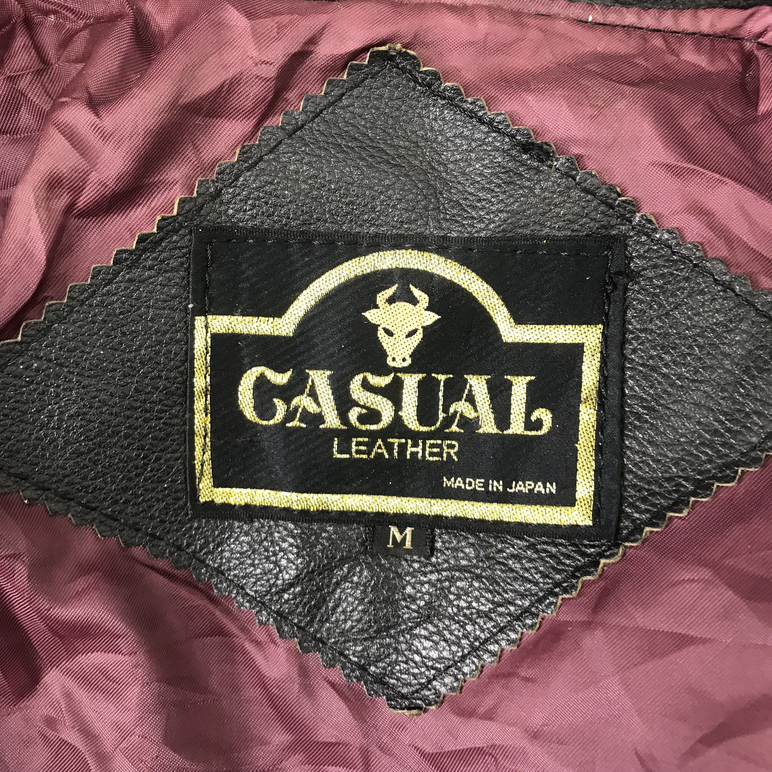 Japanese Brand × Vintage Vintage 90's Casual Leather Jacket Japan Black Double Collar Size US M / EU 48-50 / 2 - 10 Thumbnail