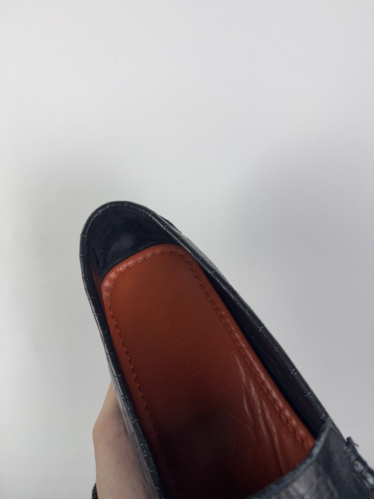 Corneliani Corneliani Crocodile Embossed Leather Loafers Made in Italy Size US 10 / EU 43 - 11 Thumbnail