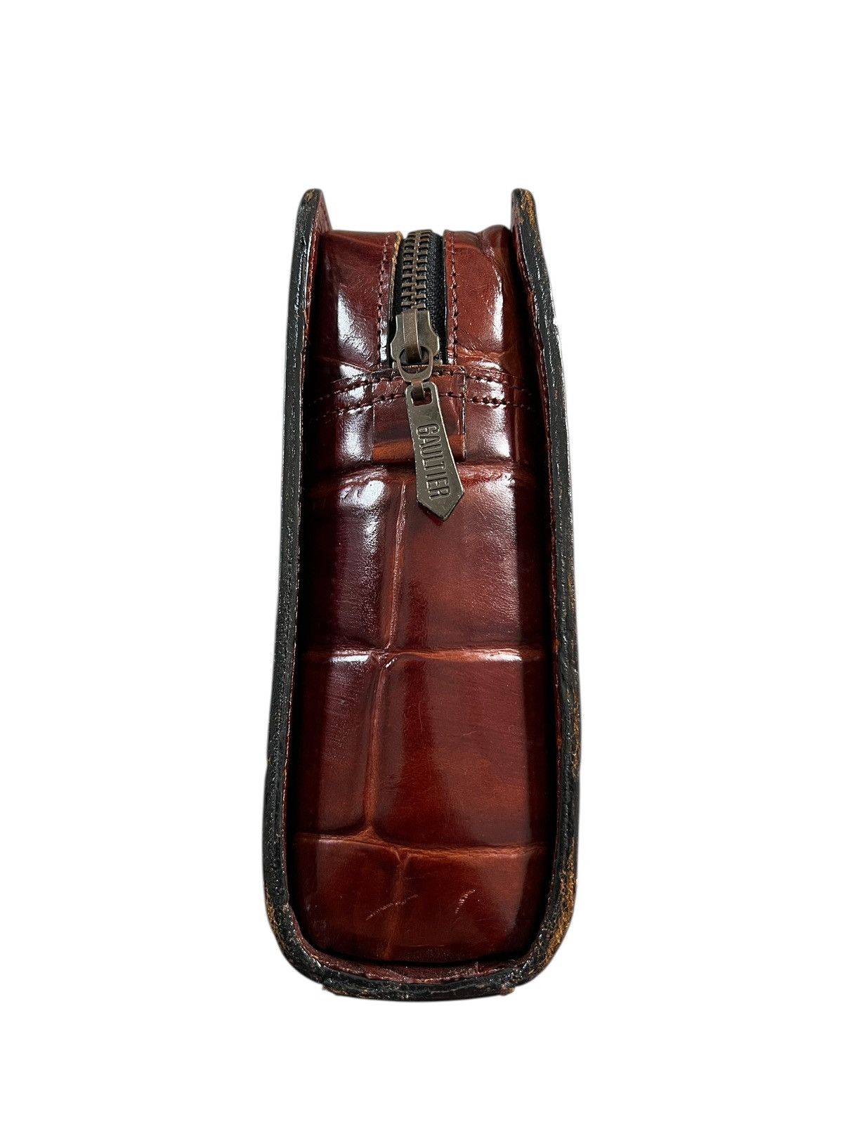Jean Paul Gaultier 1990s JPG Homme Croc Pattern Leather Clutch Bag Size ONE SIZE - 5 Thumbnail