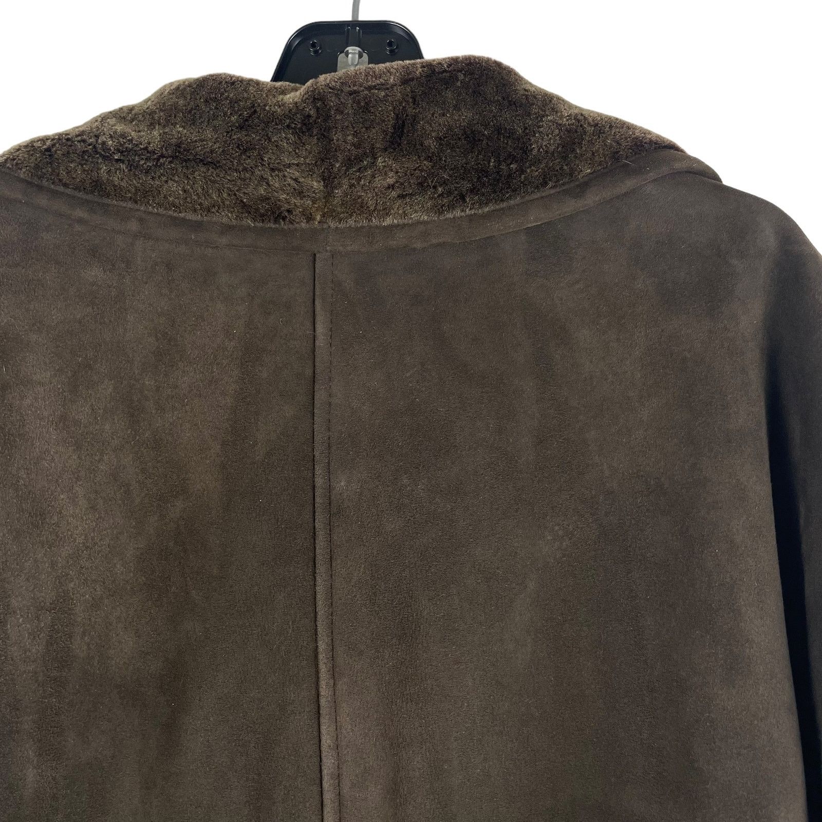 Other Men's Genuine Suede Shearling Long Coat Jacket Brown 3X Size US XXL / EU 58 / 5 - 9 Thumbnail