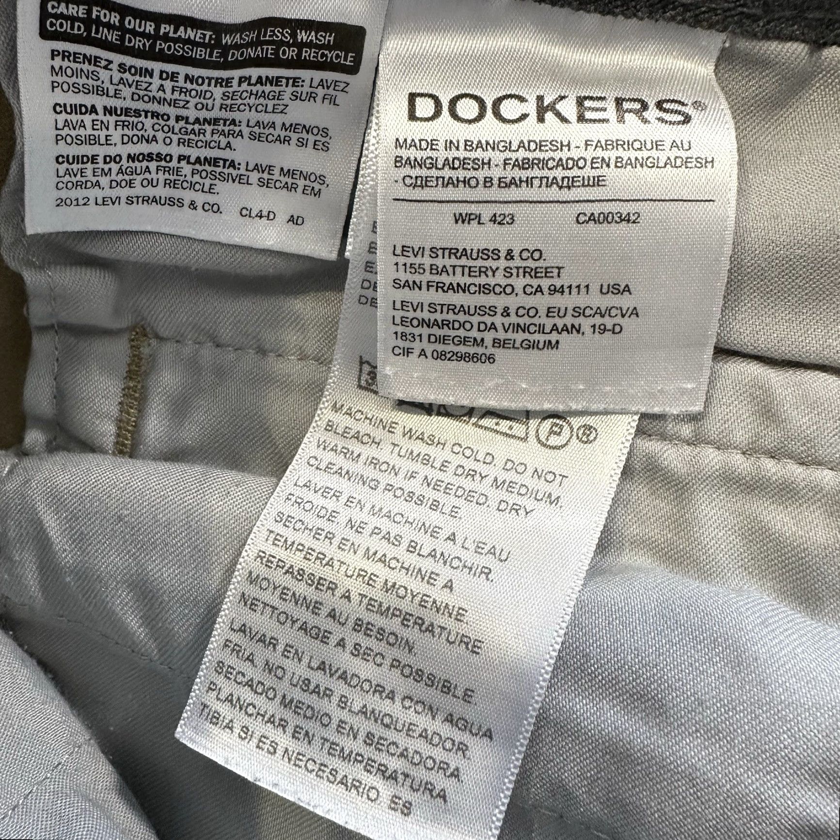 Dockers DOCKERS Pants Mens 33x30 Straight Fit Cotton Chino Stretch Khaki Beige Shirt? Size US 33 - 5 Thumbnail
