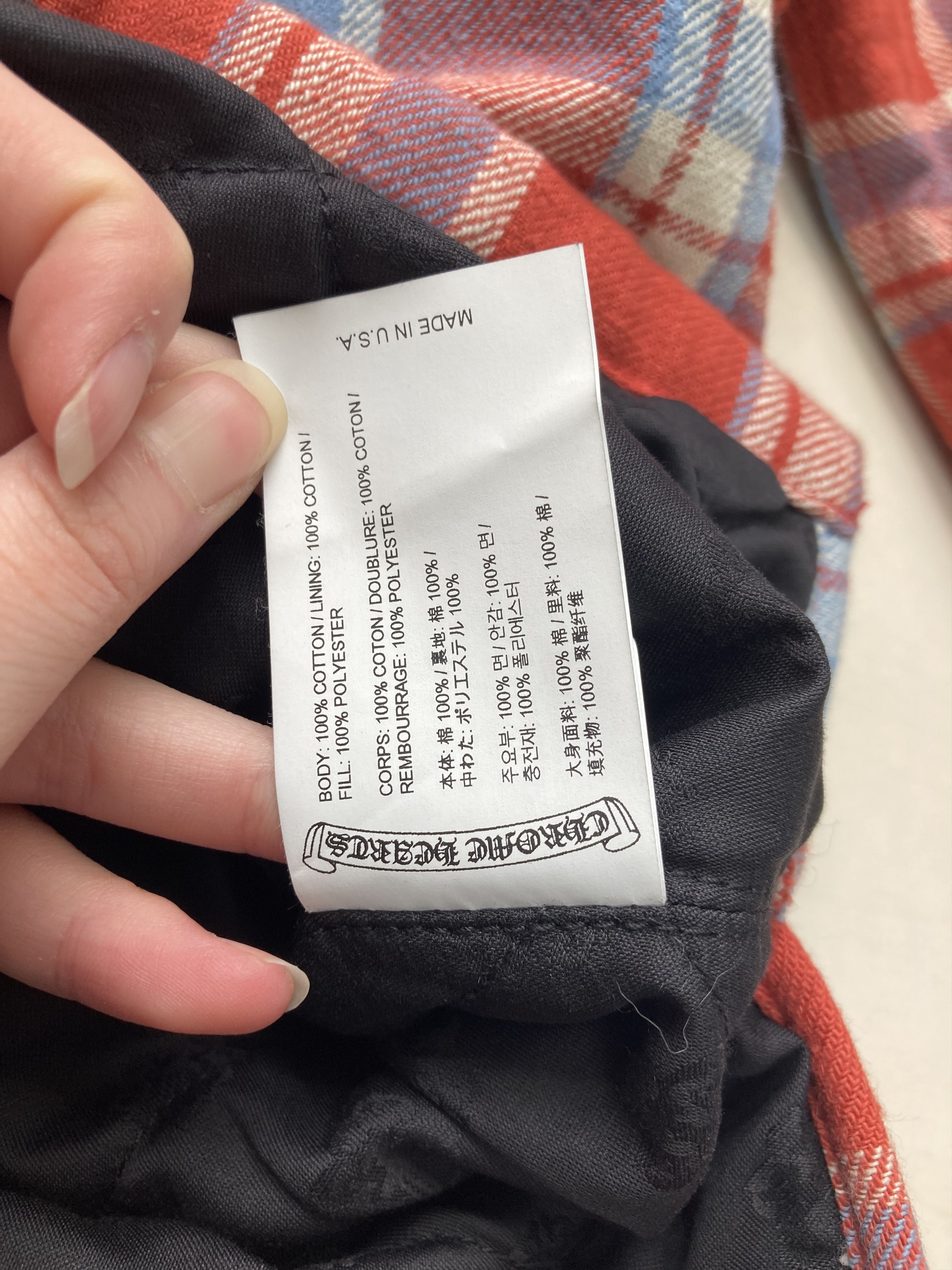 Chrome Hearts Chrome Hearts Quilted Padded Flannel Plaid Jacket Size US XXL / EU 58 / 5 - 11 Thumbnail