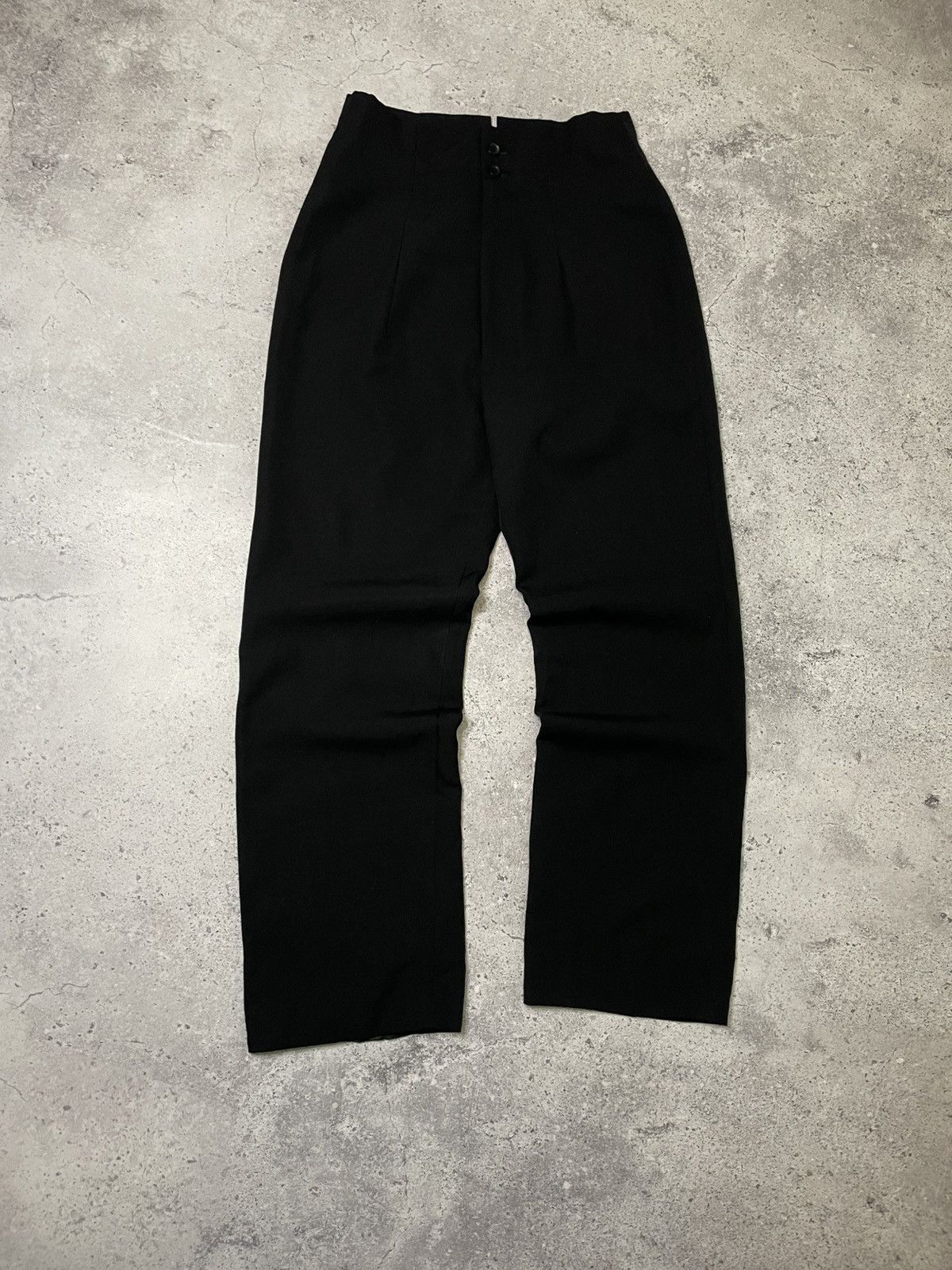 Yohji Yamamoto Archive Yohji Yamamoto Pour Homme Wool Black Antique Pants Size US 32 / EU 48 - 1 Thumbnail