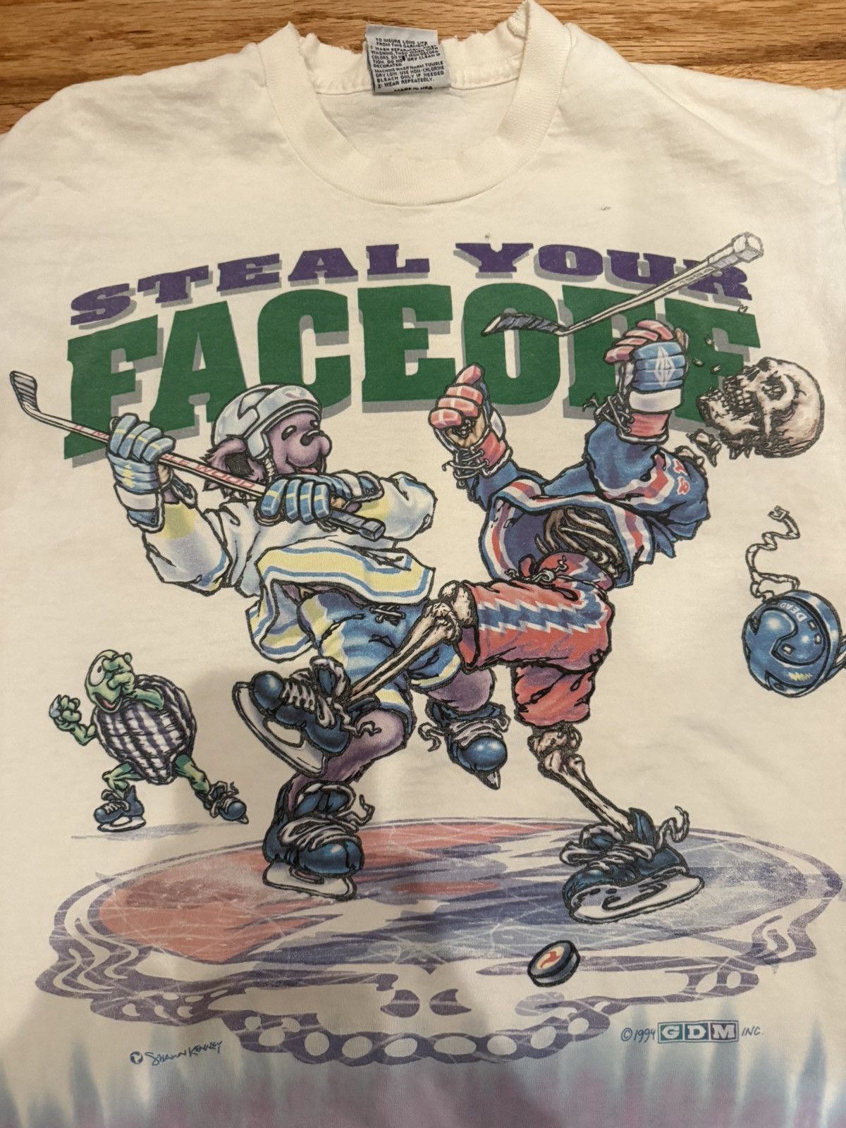 Vintage 1994 Vintage Grateful Dead Steal Your Faceoff Shirt Size US L / EU 52-54 / 3 - 2 Thumbnail