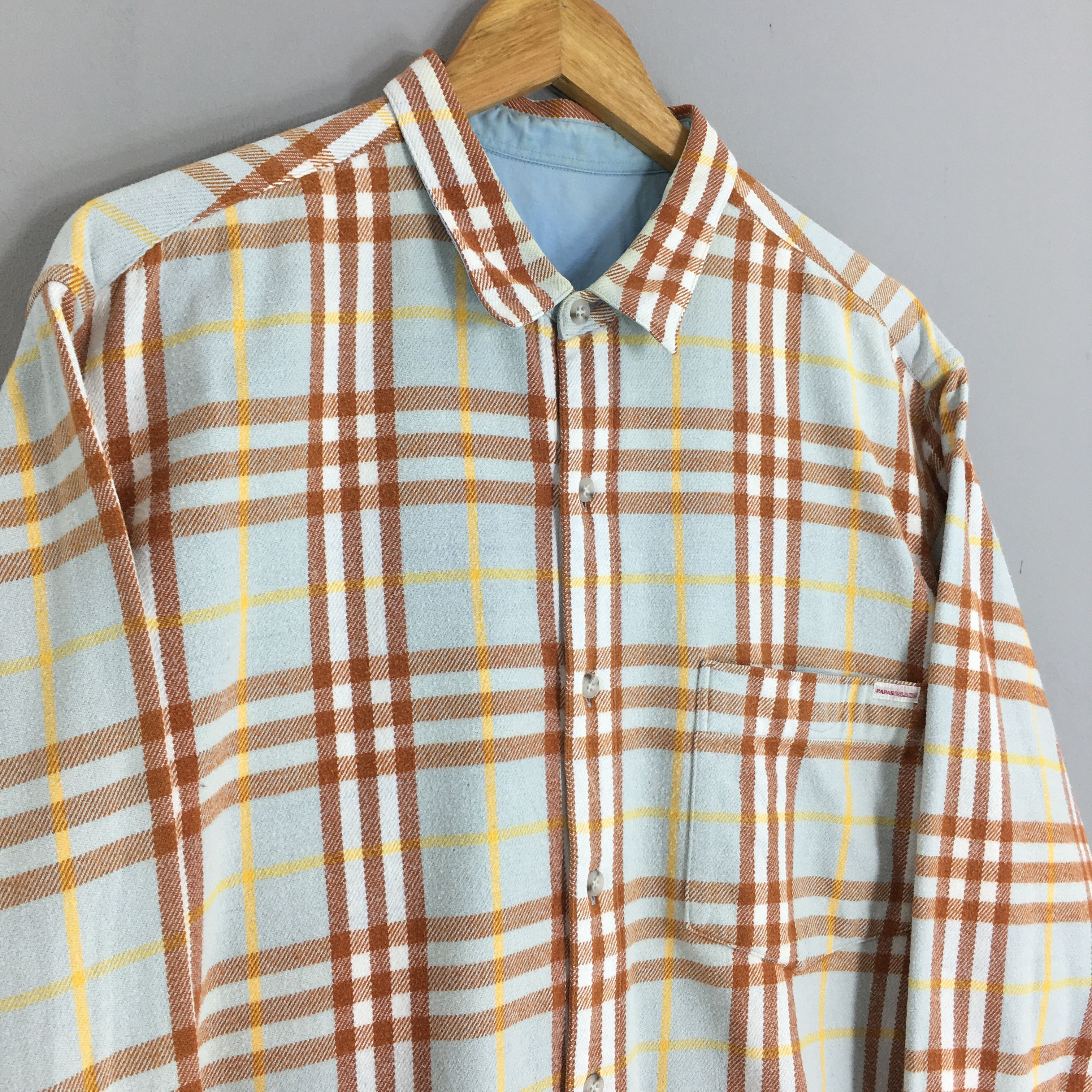 Japanese Brand × Vintage Vintage Papas Island Japan Flannel Shirt Large Size US L / EU 52-54 / 3 - 3 Thumbnail