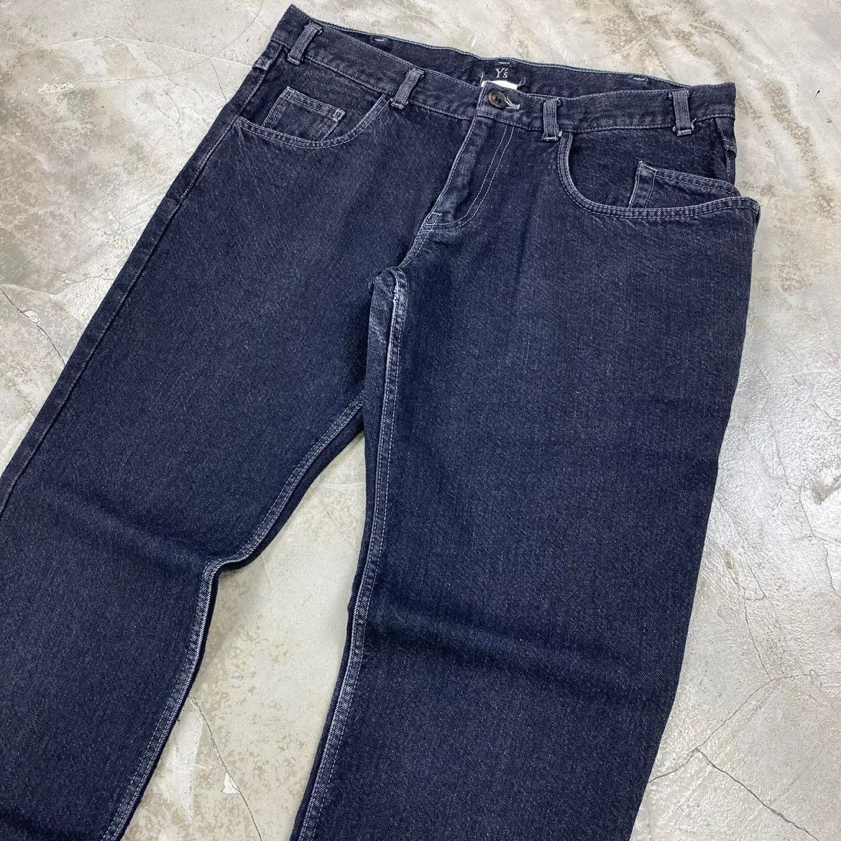 Y's Envelope Patch Pocket Wool Blend Jeans Size US 33 - 4 Thumbnail