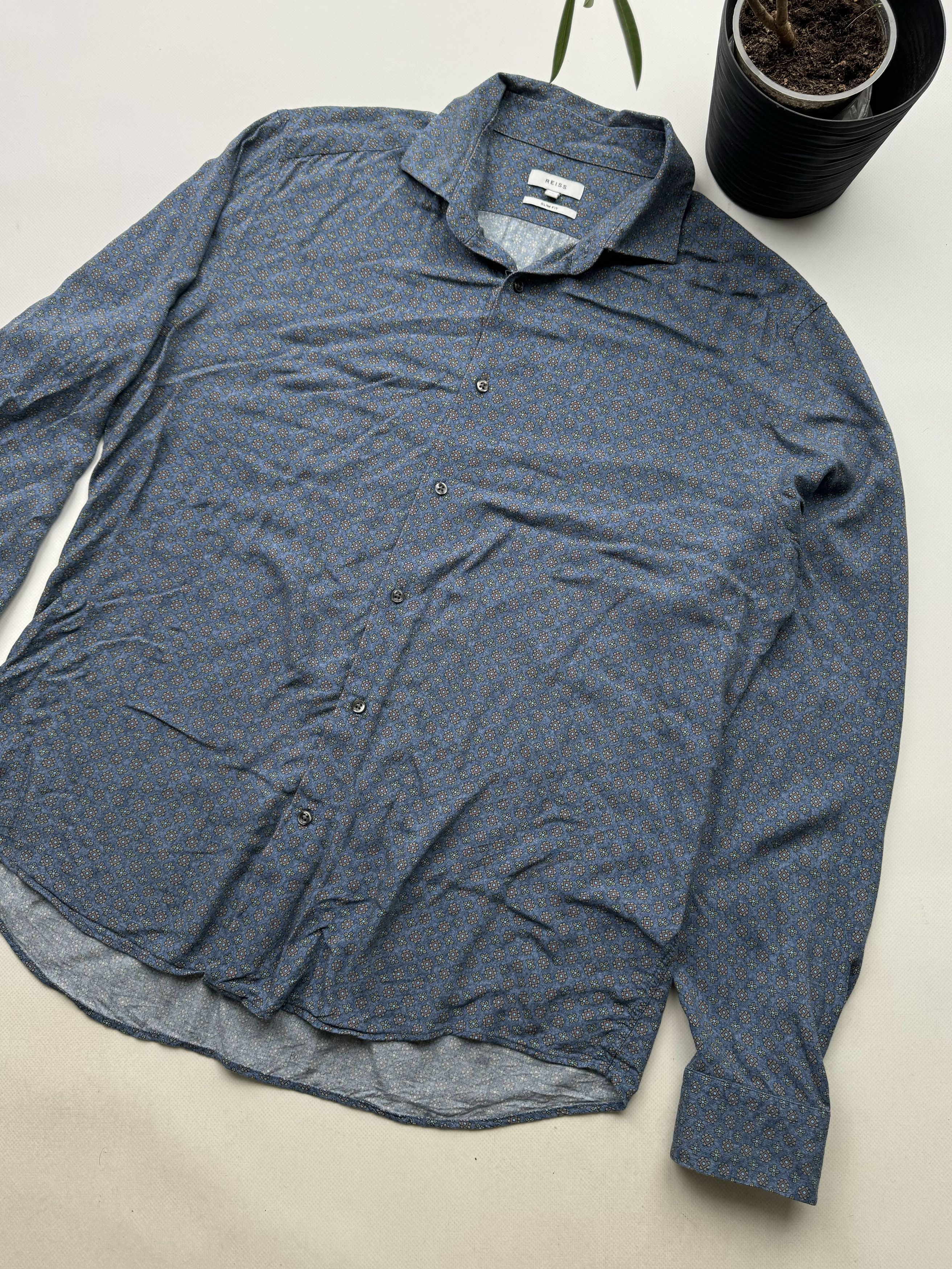 Reiss Reiss Printed Slim Fit Shirt Long Sleeve (461) Size US XL / EU 56 / 4 - 3 Thumbnail
