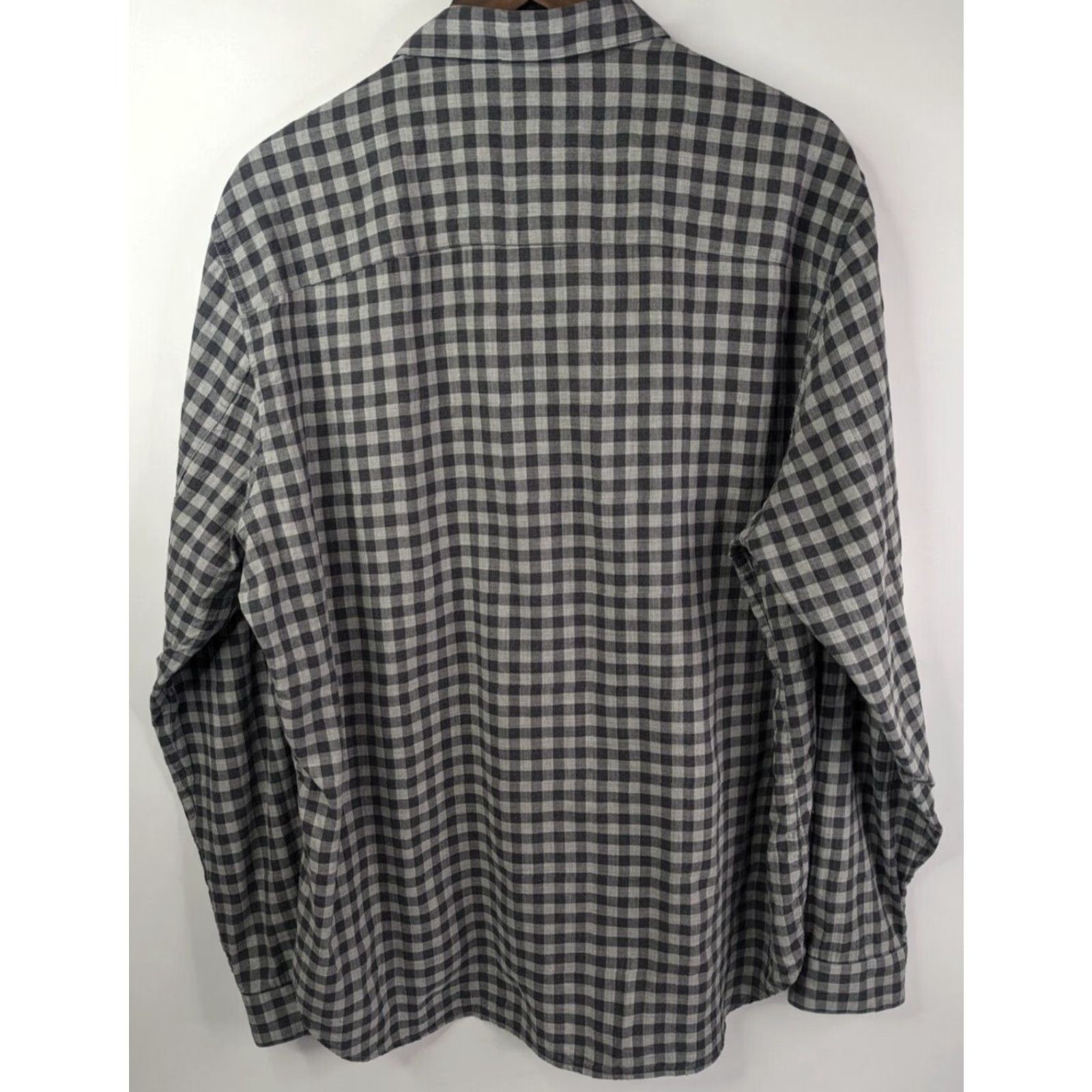 Theory VINTAGE Theory Bariet Anawan Check Button Flap Pockets Shirt In Winter Sky Men's 2XL Size US XXL / EU 58 / 5 - 3 Thumbnail