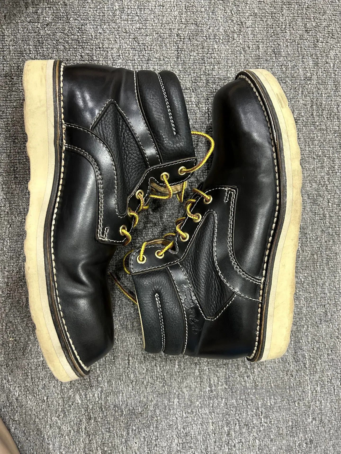 Vintage Black Leather Lace. Size US 7 / EU 40 - 3 Thumbnail