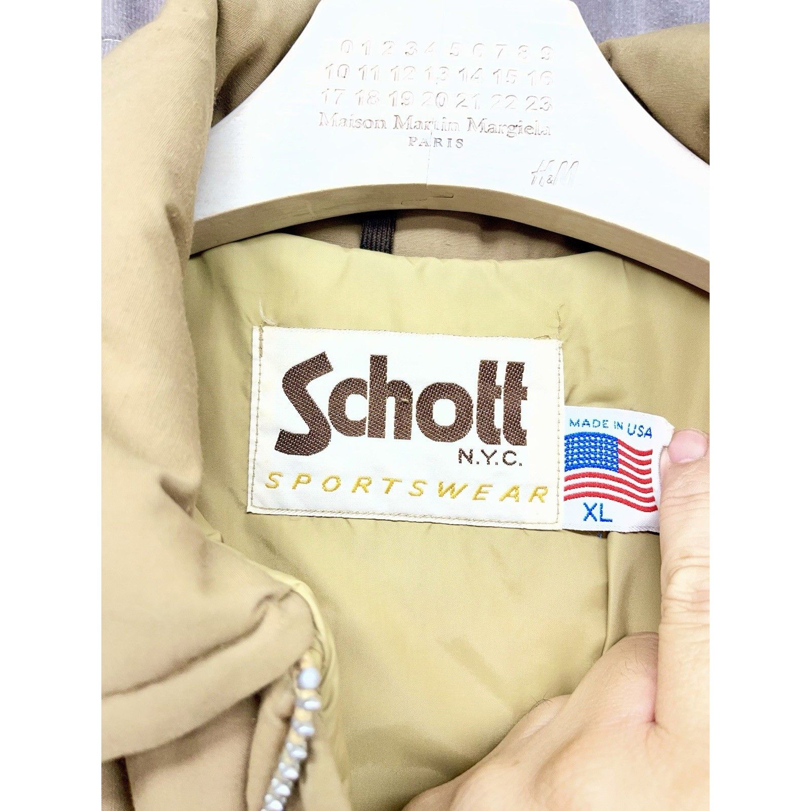 Schott Vintage Schott NYC Sportswear Quilted Puffer Jacket Made in Size US XL / EU 56 / 4 - 4 Thumbnail