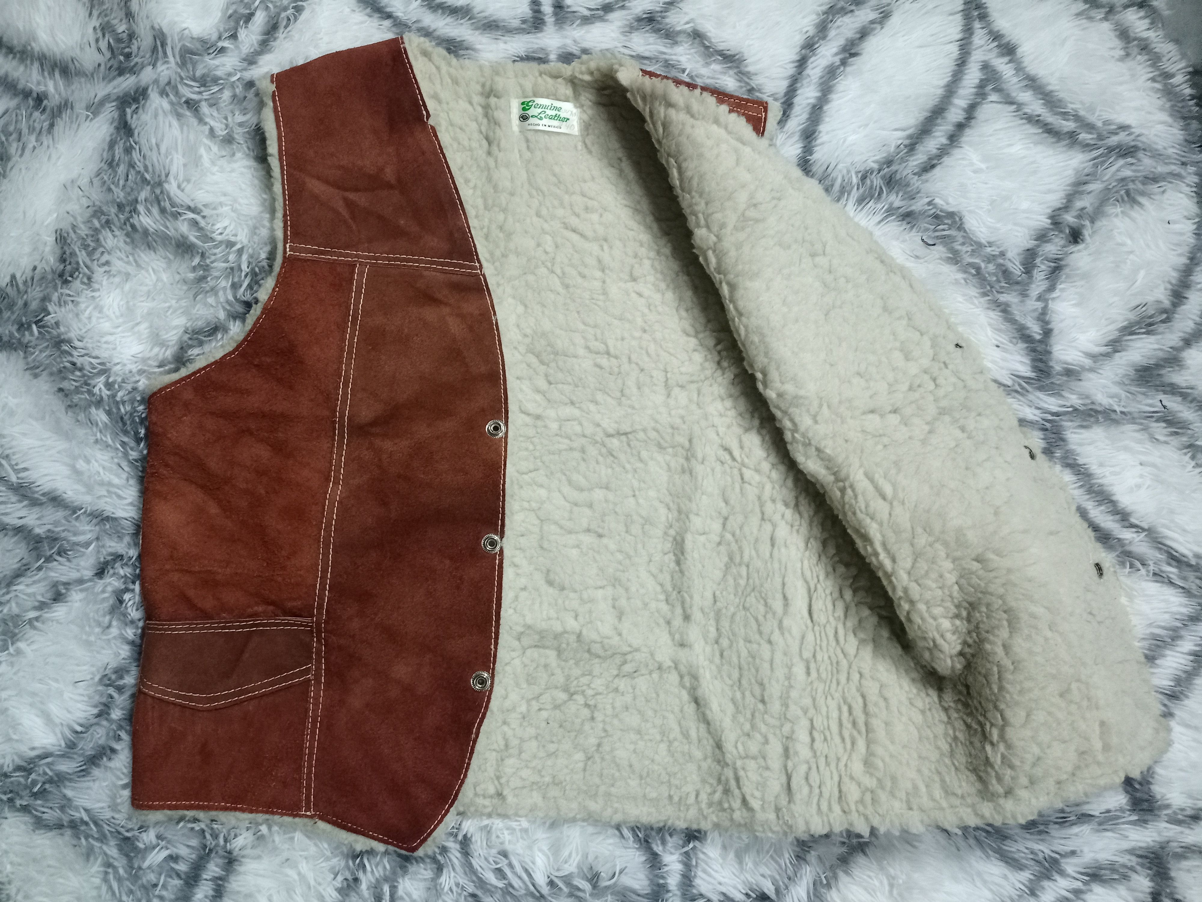 Cowboy Equipment × Genuine Leather × Leather GENUINE LEATHER VEST JACKET Size US M / EU 48-50 / 2 - 2 Thumbnail