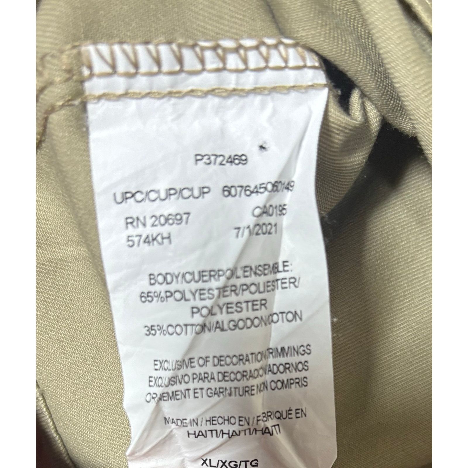 Dickies Dickies Men’s XL Beige Button Down Long Sleeve Mechanic#0466 Size US XL / EU 56 / 4 - 6 Thumbnail