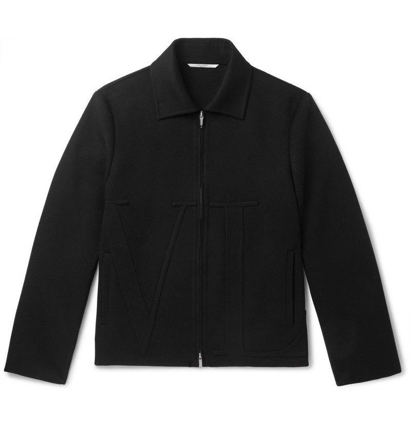 Valentino Appliquéd Wool and Cashmere-Blend Blouson Jacket Size US L / EU 52-54 / 3 - 5 Thumbnail