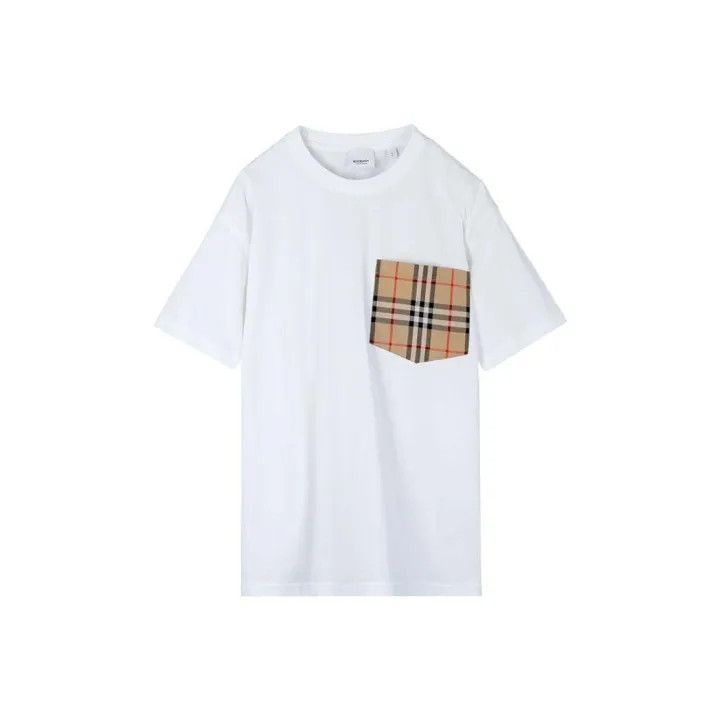 Burberry Burberry Checked Pocket Tee for Women 0079 Size S / US 4 / IT 40 - 1 Thumbnail