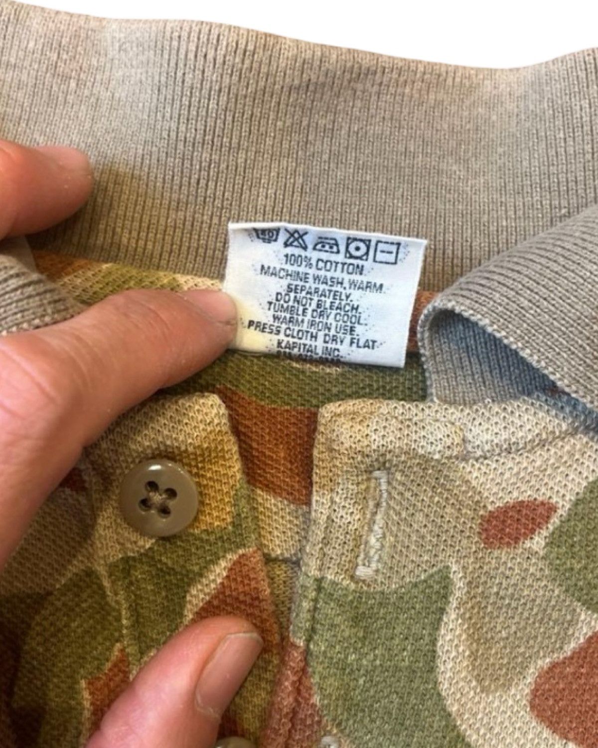 Kapital Camo Multi Color Floral Cotton Polo T-Shirt Size US M / EU 48-50 / 2 - 3 Thumbnail