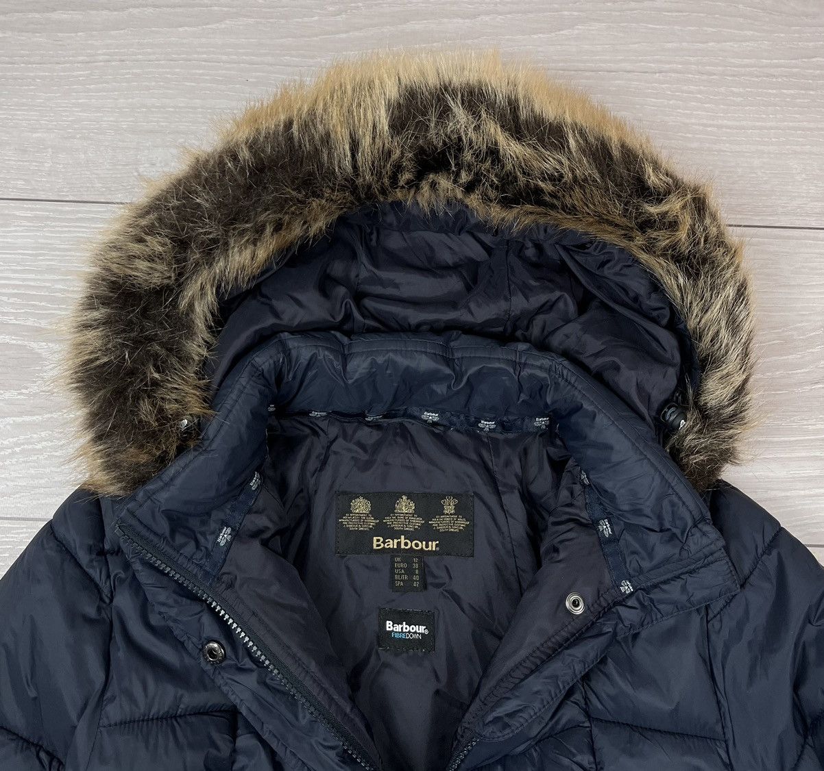 Barbour Barbour Clam Quilt Womens Long Fur Puffer Jacket Size M / US 6-8 / IT 42-44 - 10 Thumbnail