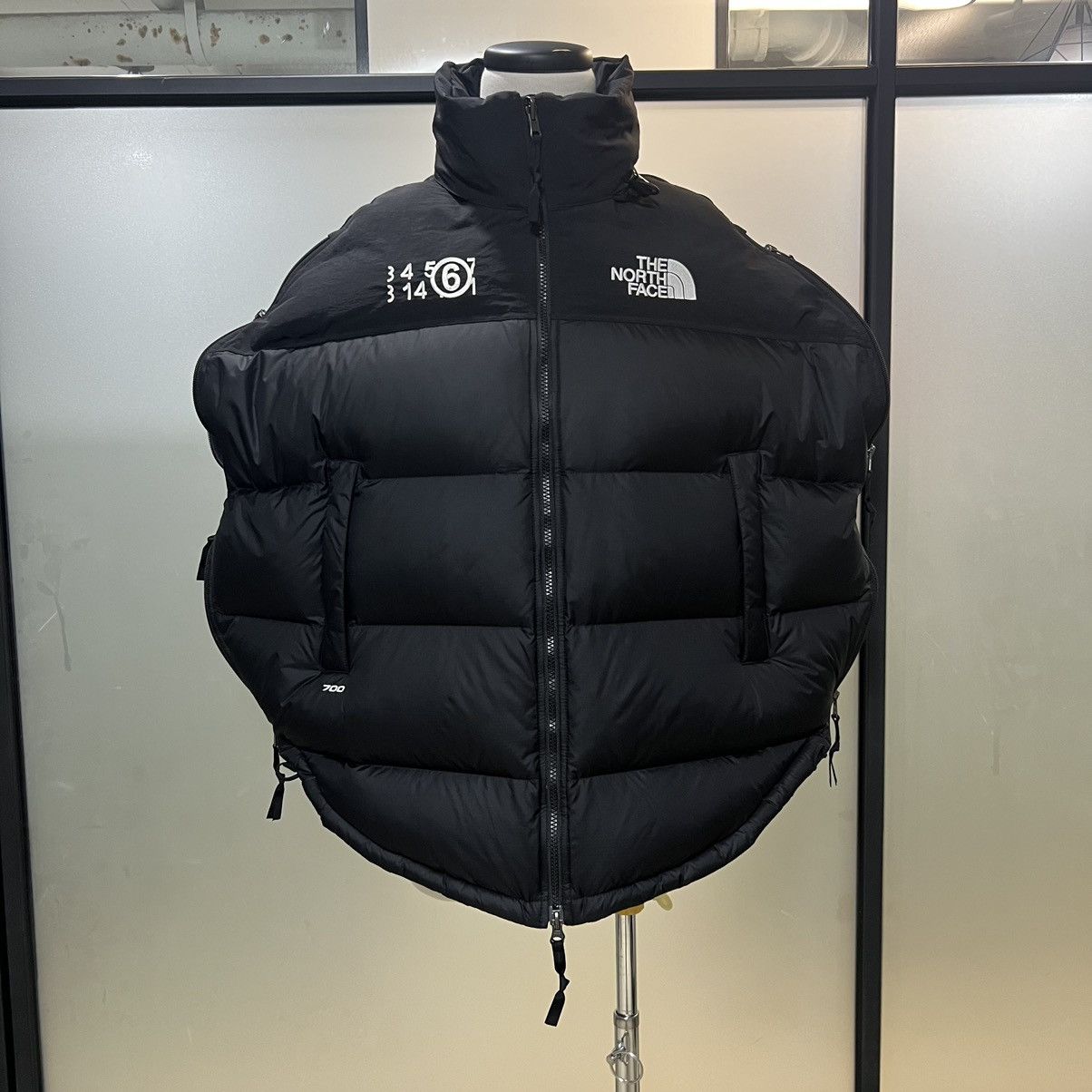 The North Face MM6 x The North Face Circle Nuptse Black Down Vest | Grailed