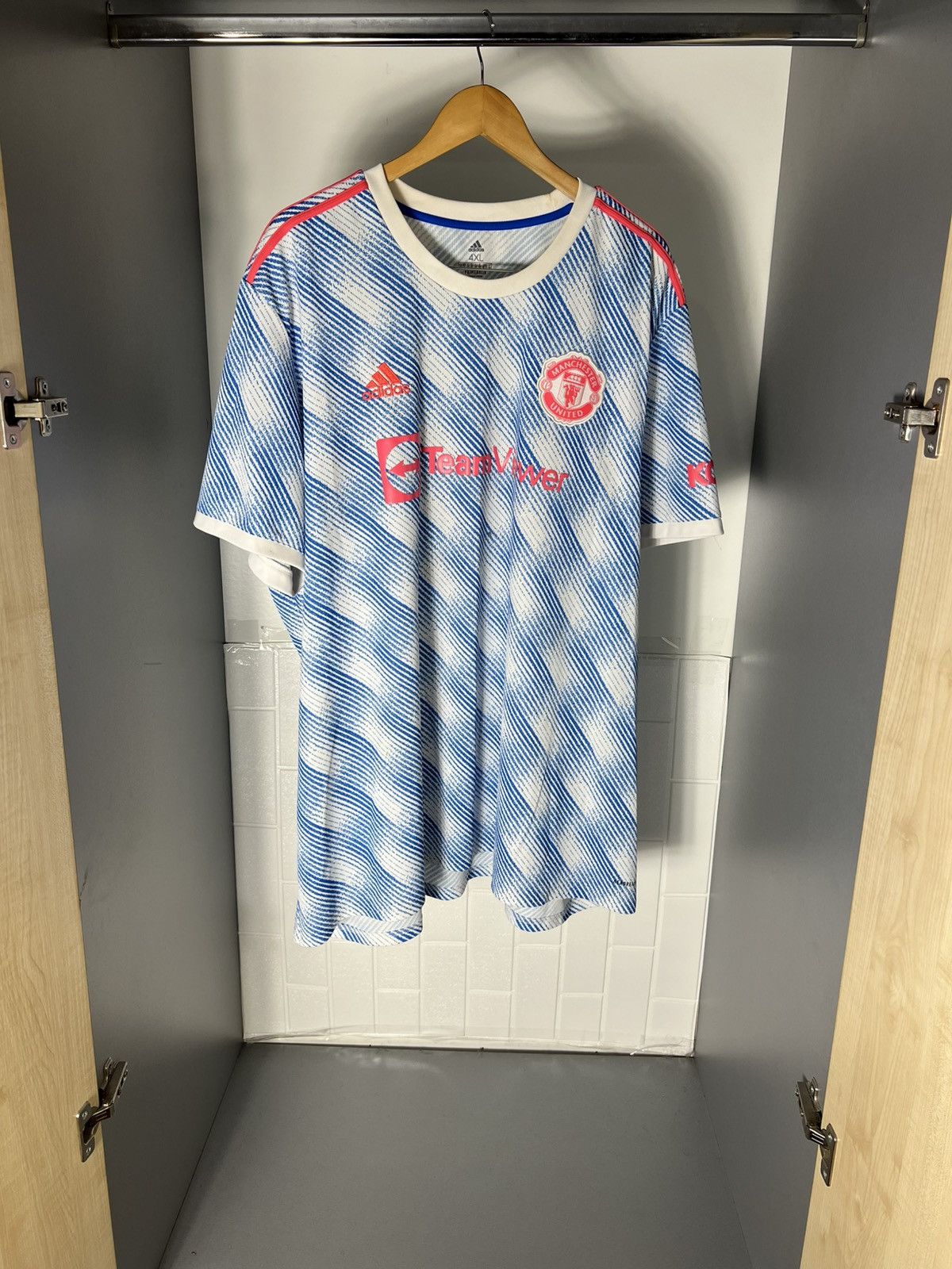 Vintage ADIDAS FC MANCHESTER UNITED ENGLAND SOCCER JERSEY RETRO Y2K Size US XXL / EU 58 / 5 - 7 Thumbnail