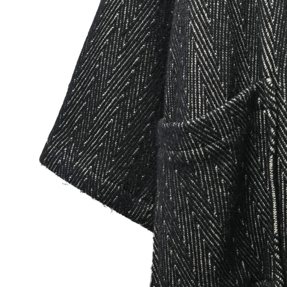 Yohji Yamamoto YOHJI YAMAMOTO Wool Blend Herringbone Jacquard Coat Gray Size US M / EU 48-50 / 2 - 5 Thumbnail