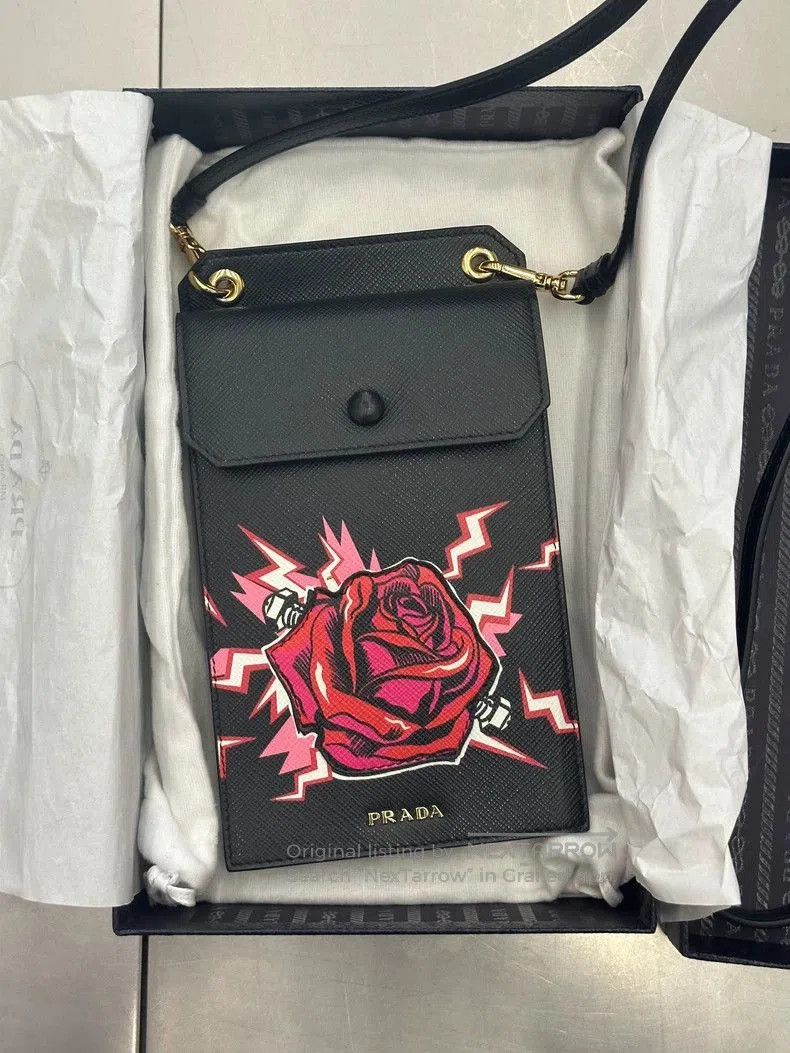 Prada Prada Crossbody Bag with Rose Design. Size ONE SIZE - 2 Thumbnail