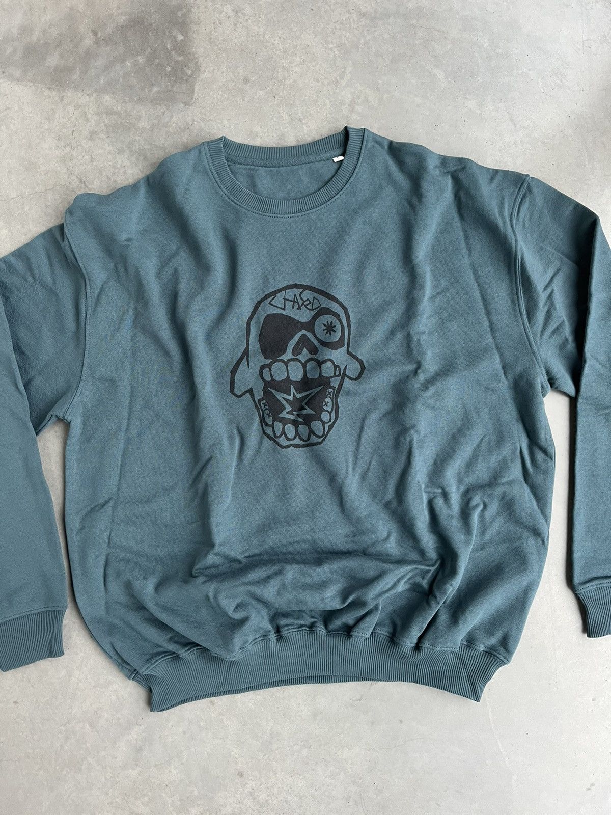 Other Dark Green Sweatshirt with Skull Print Size US M / EU 48-50 / 2 - 1 Thumbnail