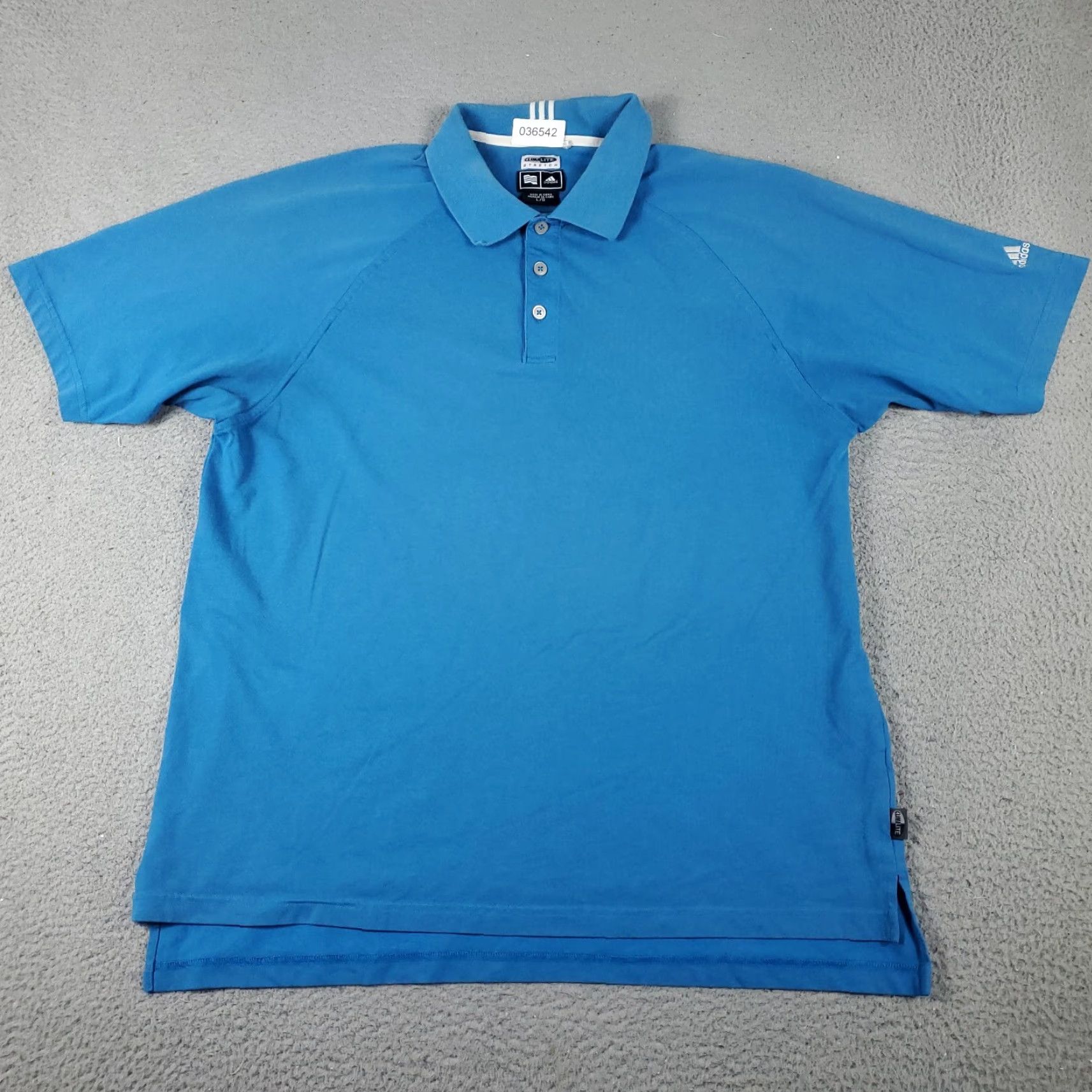 Adidas ADIDAS Polo Shirt Men L Blue Cotton Short Sleeve Casual Button-Up Logo Classic Size US L / EU 52-54 / 3 - 2 Thumbnail