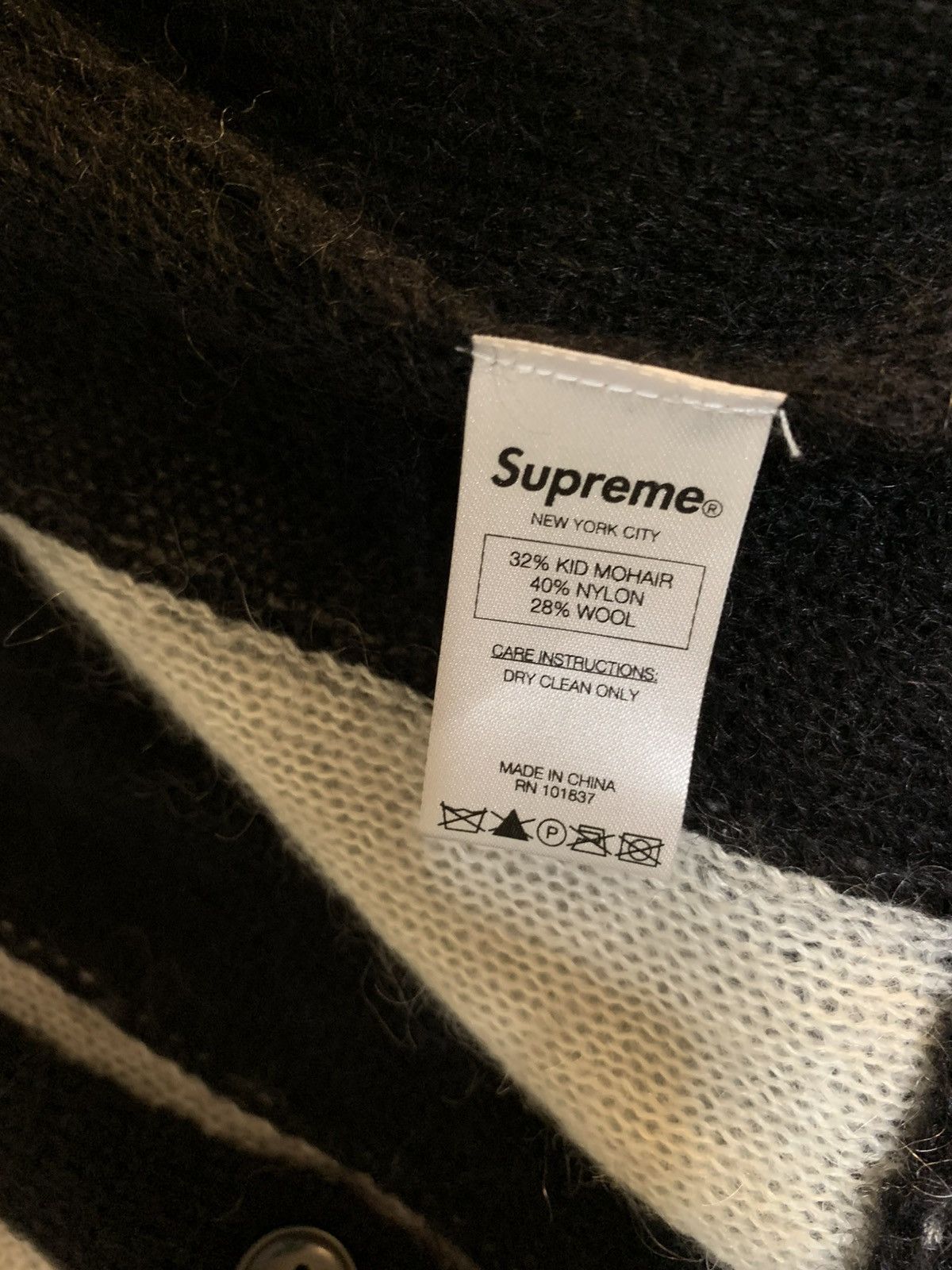 Supreme Supreme Striped Mohair Cardigan Size US M / EU 48-50 / 2 - 5 Thumbnail
