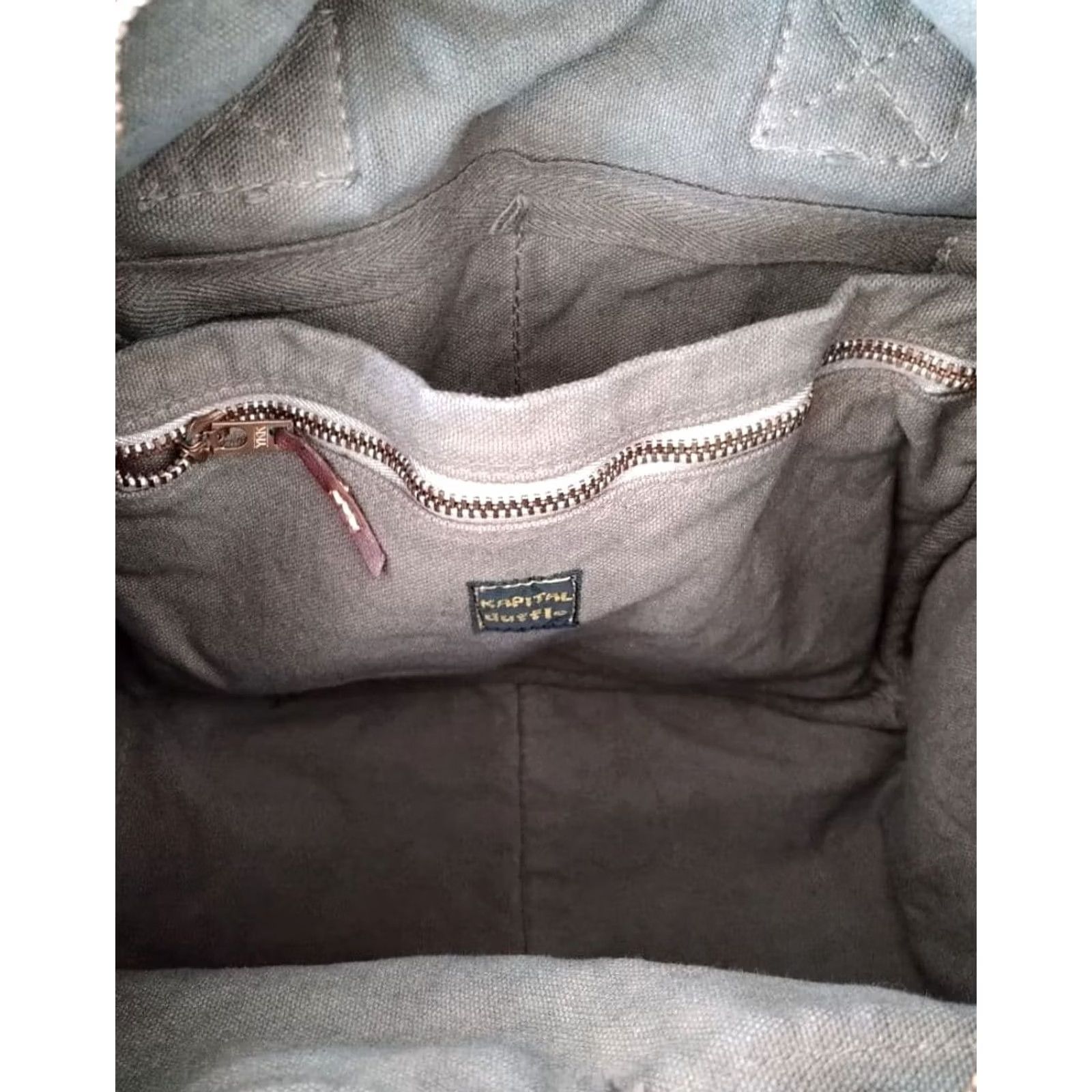 Kapital KAPITAL Boston Bag Canvas Khaki Green Multi-pockets Casual Unisex Pre-owned Size ONE SIZE - 6 Thumbnail