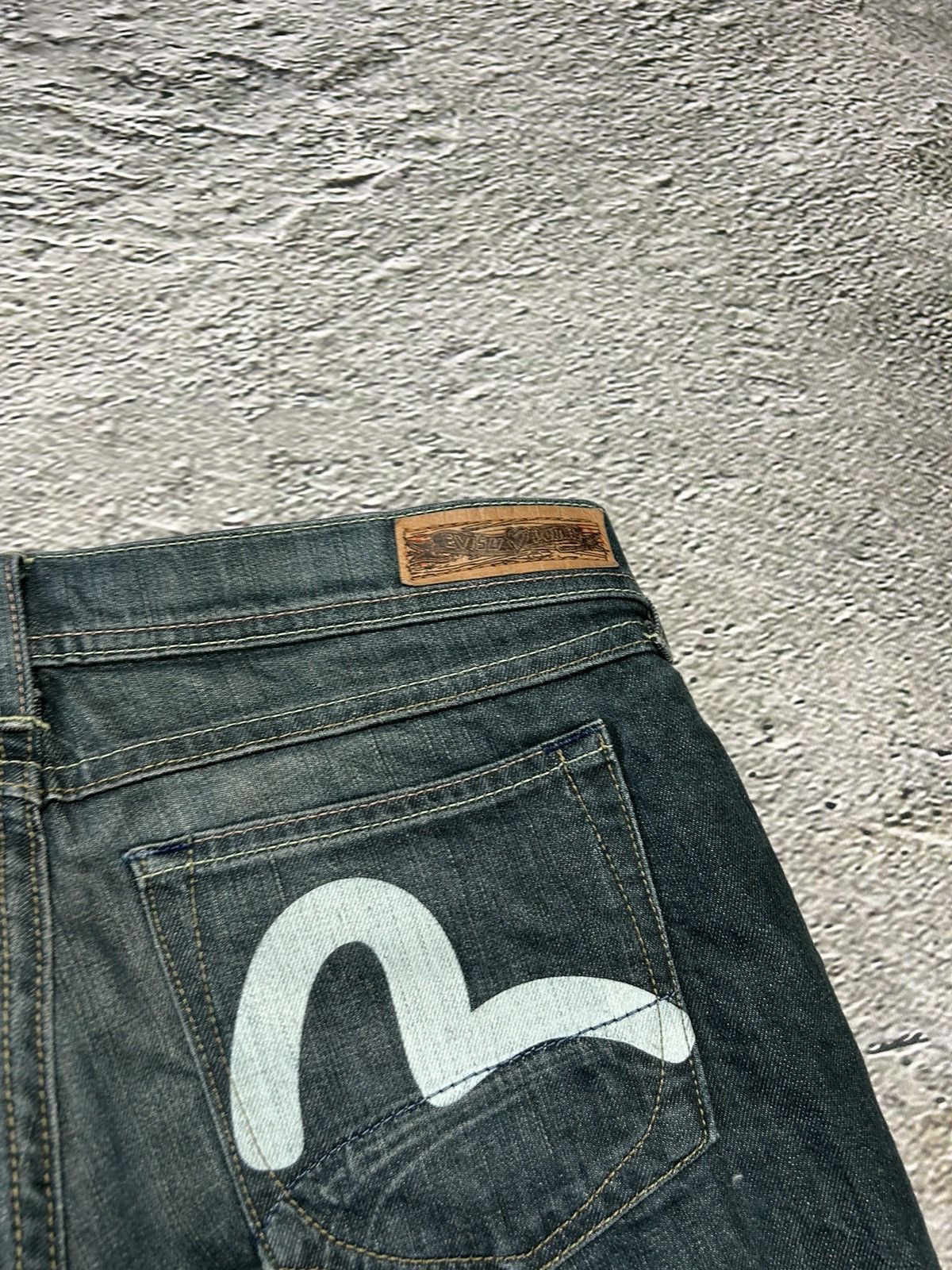 Evisu Evisu x Puma vintage navy green jeans seagulls distressed Size US 30 / EU 46 - 3 Thumbnail