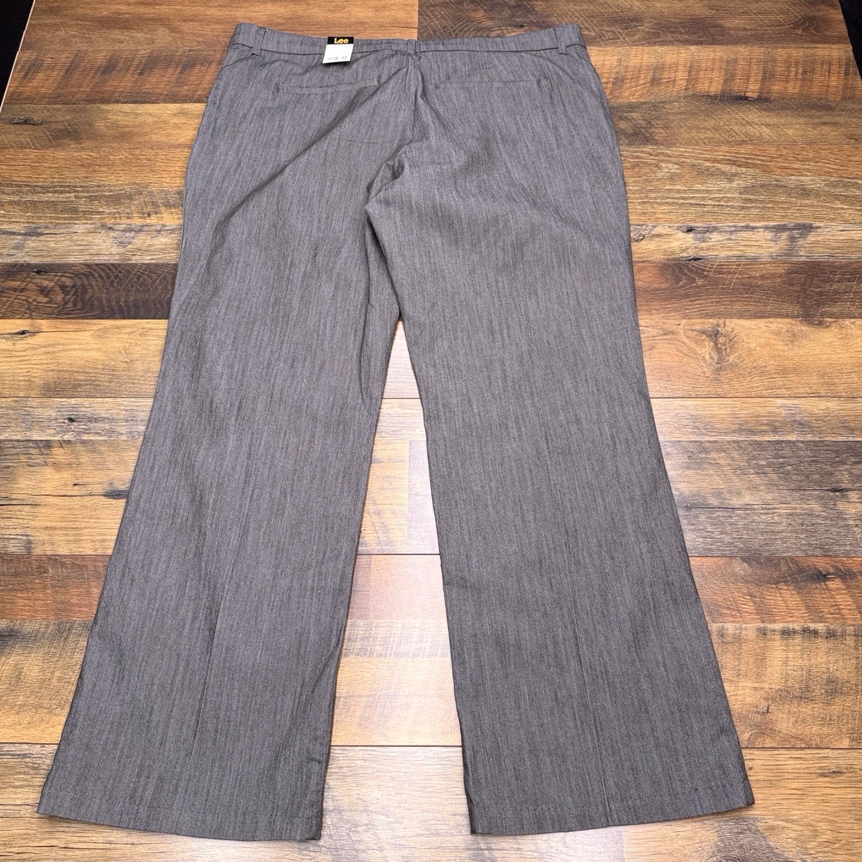 Lee Lee Pants Womens 18 Short Mid Rise Comfort Chino Bootcut Gray Size 40" / US 18 - 3 Thumbnail