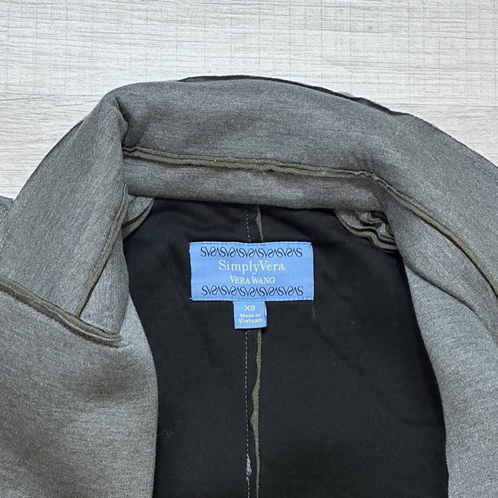 Vera Wang Simply Vera Wang Womens Double-Breasted Neoprene Suba Coat Size XS / US 0-2 / IT 36-38 - 9 Thumbnail