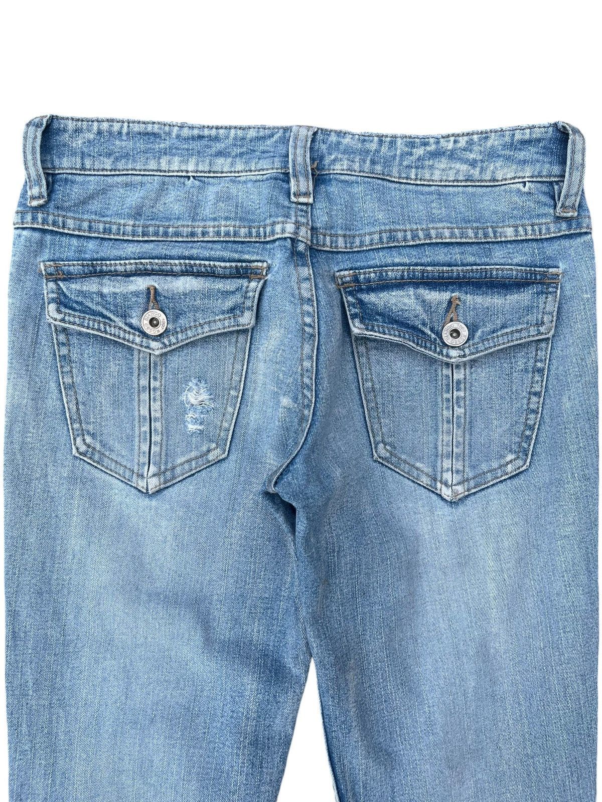 Japanese Brand × Tornado Mart Vintage Japanese Brand Blue Washed Distressed Flare Jeans Size 28" / US 6 / IT 42 - 4 Thumbnail