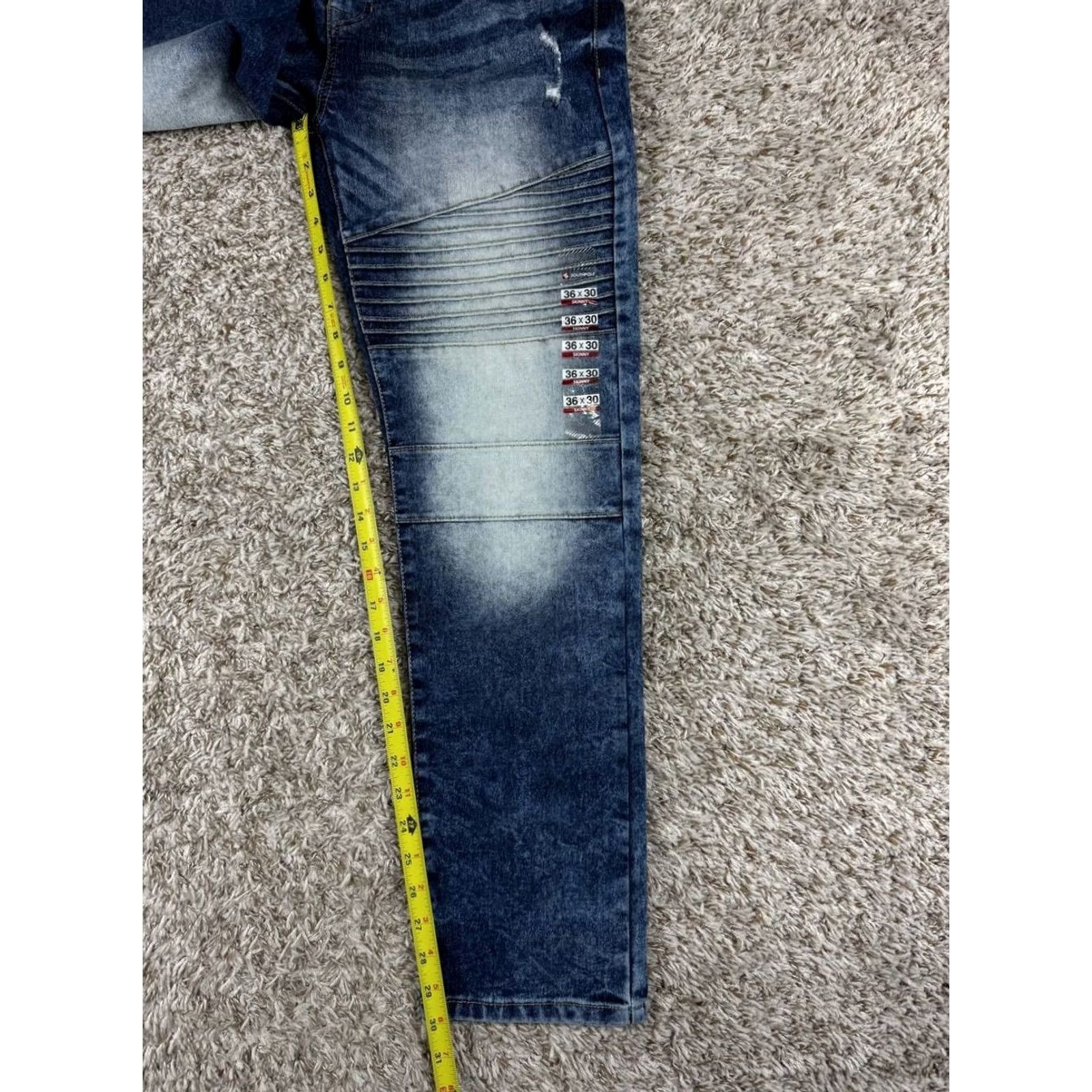 Southpole Southpole Jeans Skinny Denim Blue 36x30 Mens Regular Size 36 Inseam 30 Blue Denim Logo Slim Jeans Men Size US 36 / EU 52 - 4 Thumbnail
