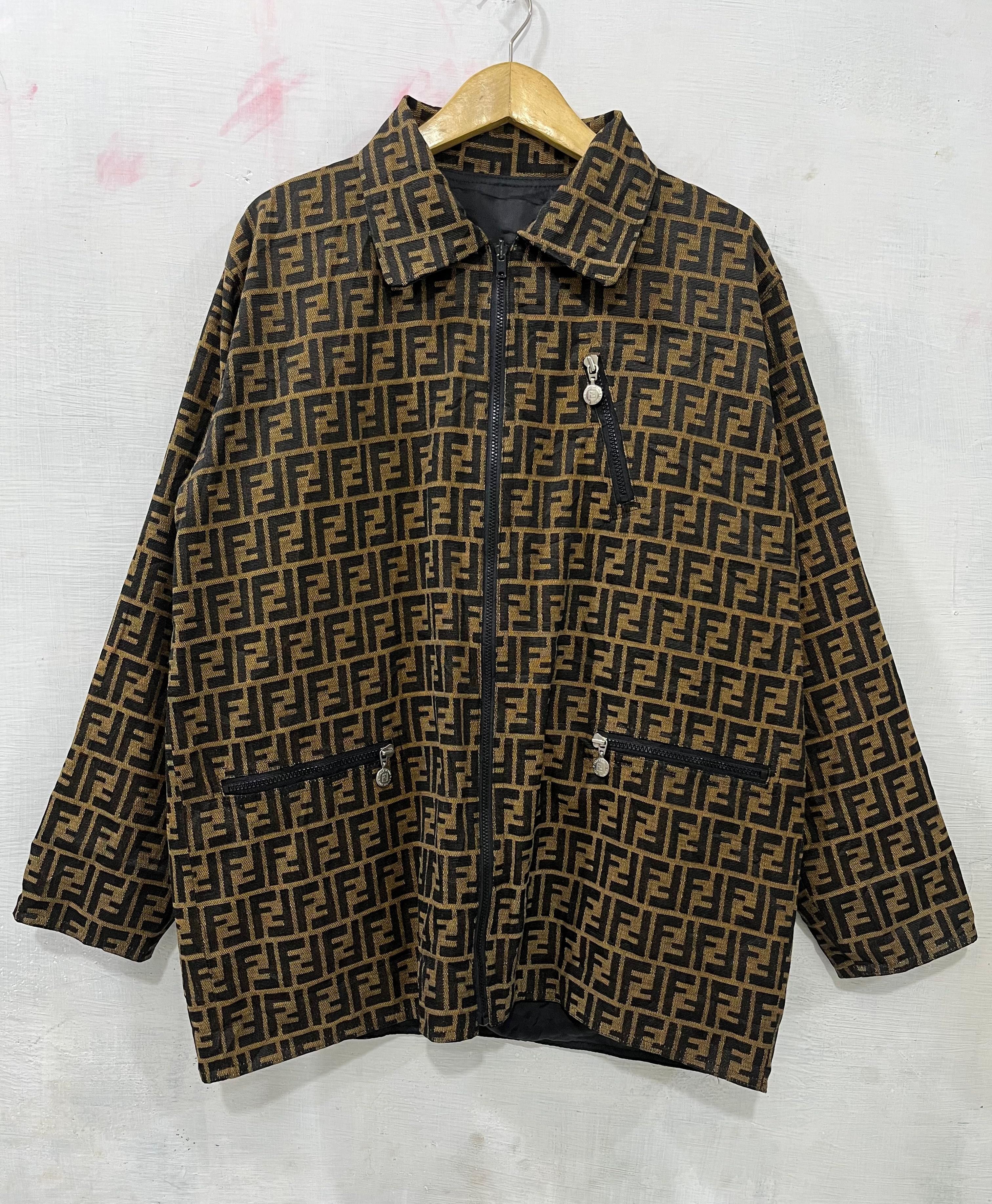 Fendi Vintage Fendi Zucca Reversible Jacket Size US L / EU 52-54 / 3 - 3 Thumbnail